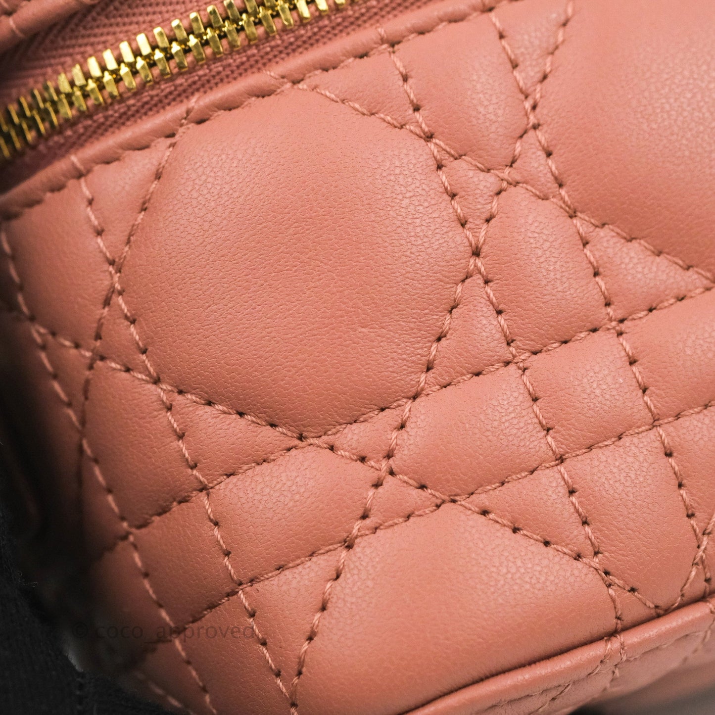 Christian Dior Micro Lady Dior Vanity Case Rose Pink Cannage Lambskin