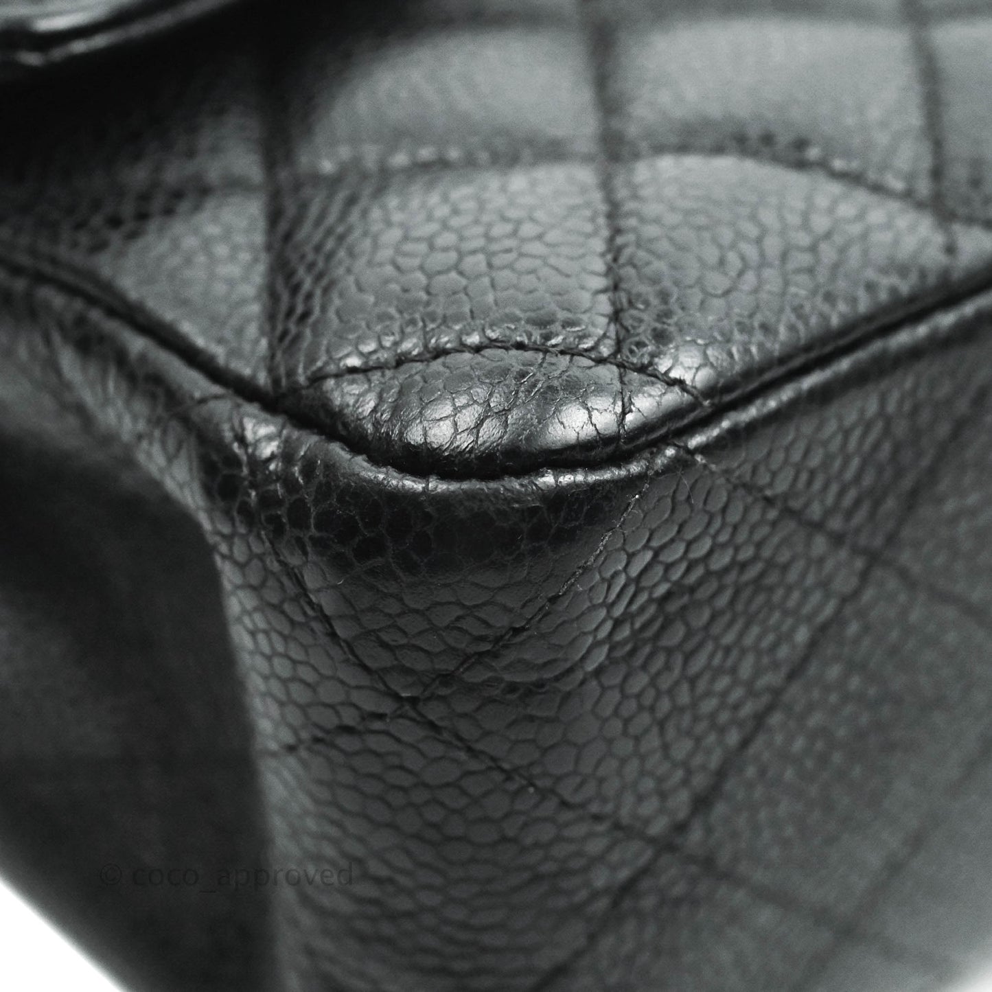 Chanel Classic M/L Medium Double Flap Black Caviar Gold Hardware