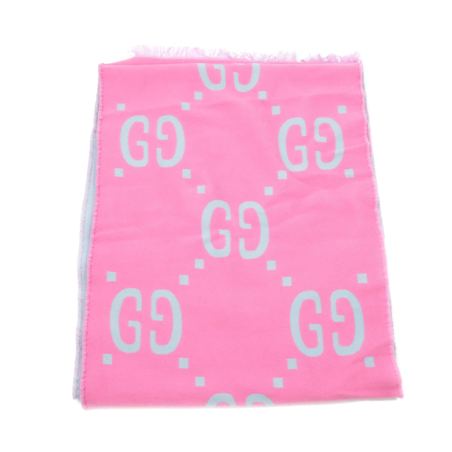 Gucci GG Jacquard Wool Silk Scarf