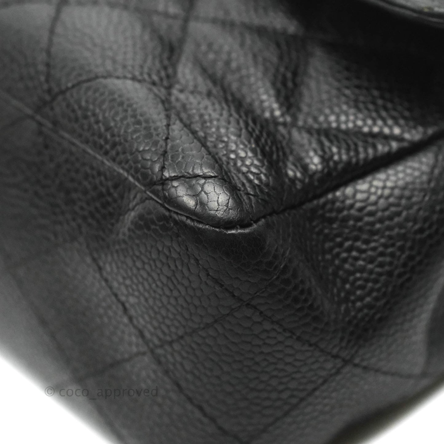 Chanel Classic M/L Medium Flap Quilted Black Caviar Gold Hardware