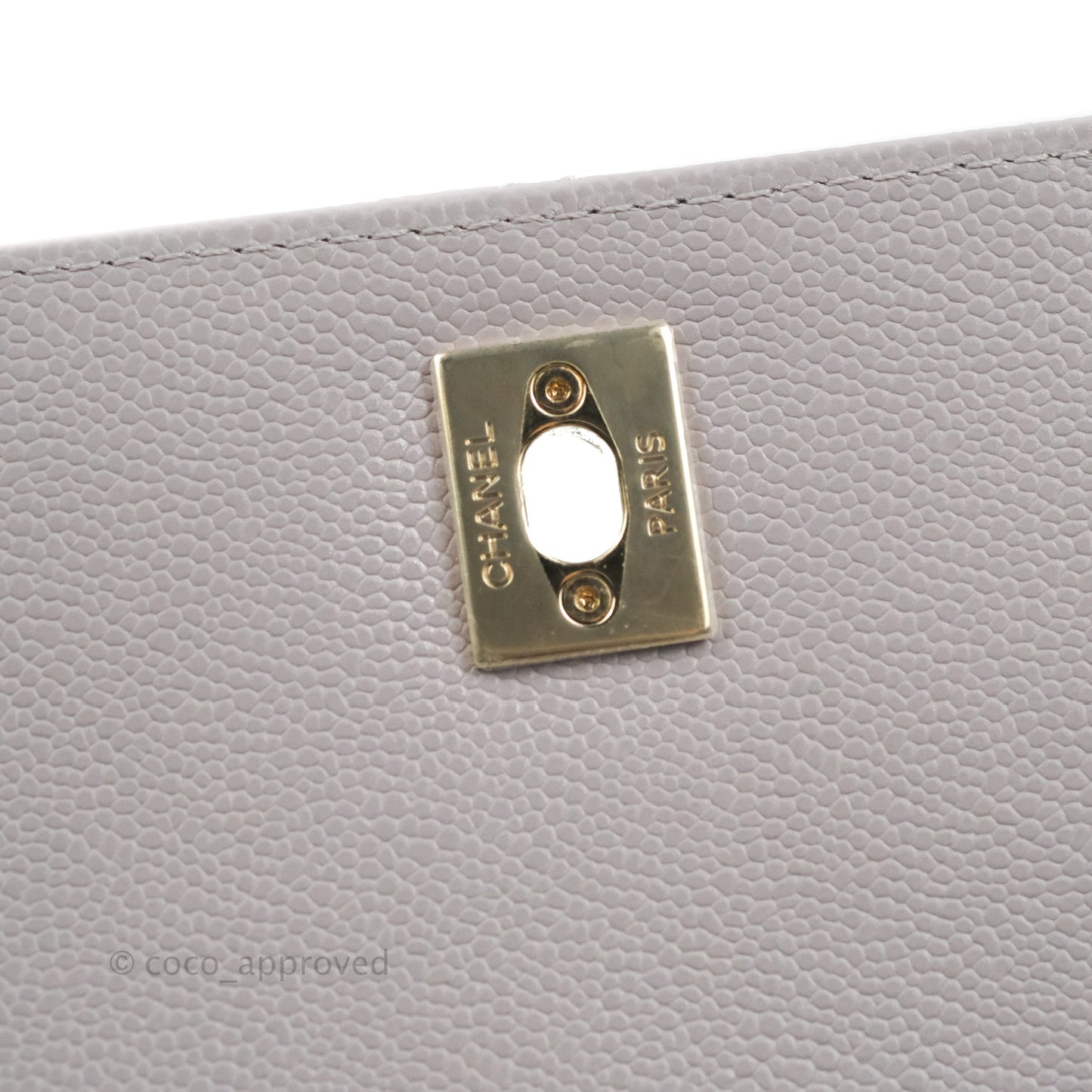 Chanel Quilted Medium Business Affinity Flap Grey Caviar Gold Hardware