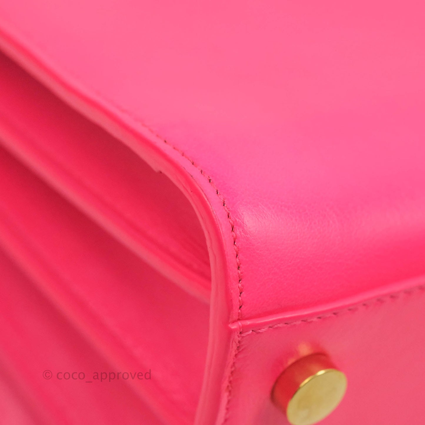 Saint Laurent Nano Classic Sac De Jour Neo Pink Smooth Calfskin Gold Hardware