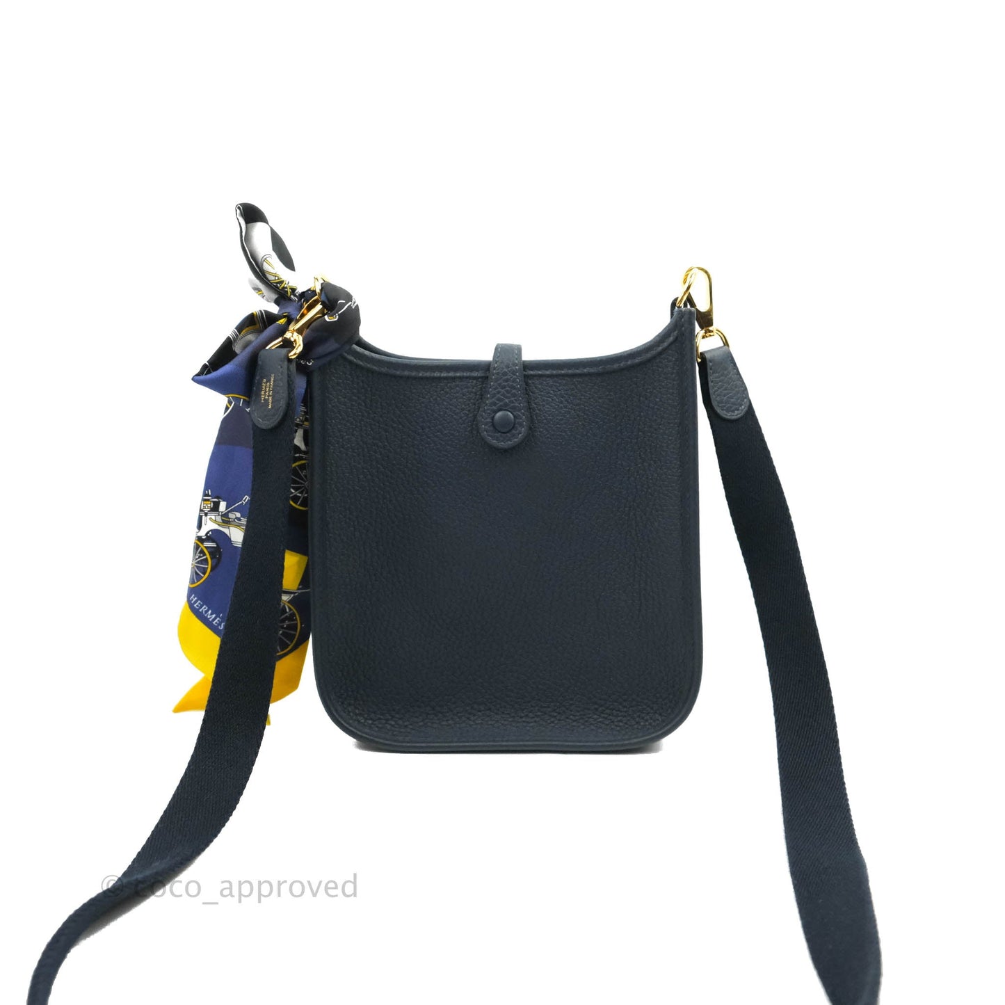 Hermès Mini Evelyne 16 Blue Nuit Amazone with Twilly