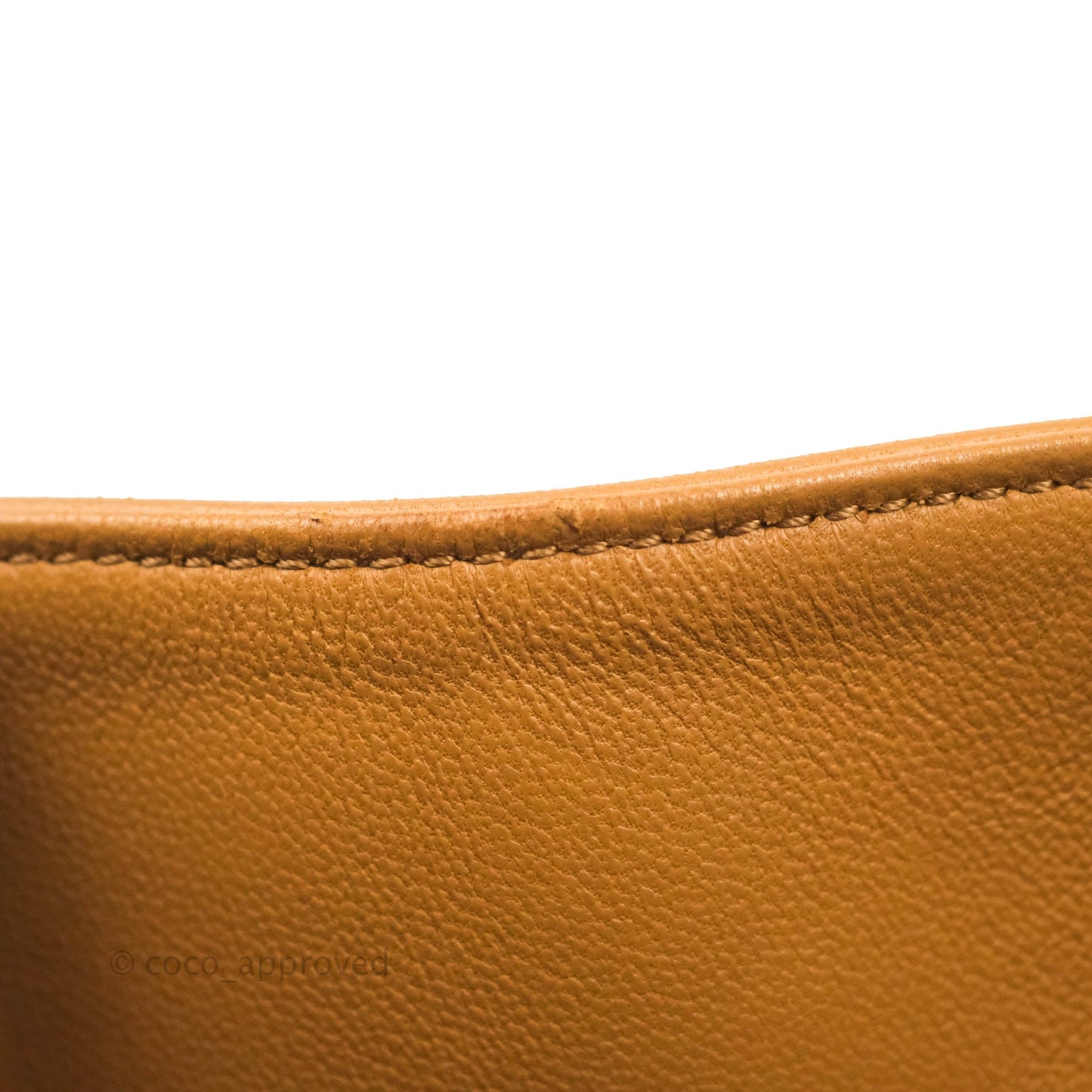 Chanel Chevron Bucket Drawstring Bag Caramel Gold Hardware