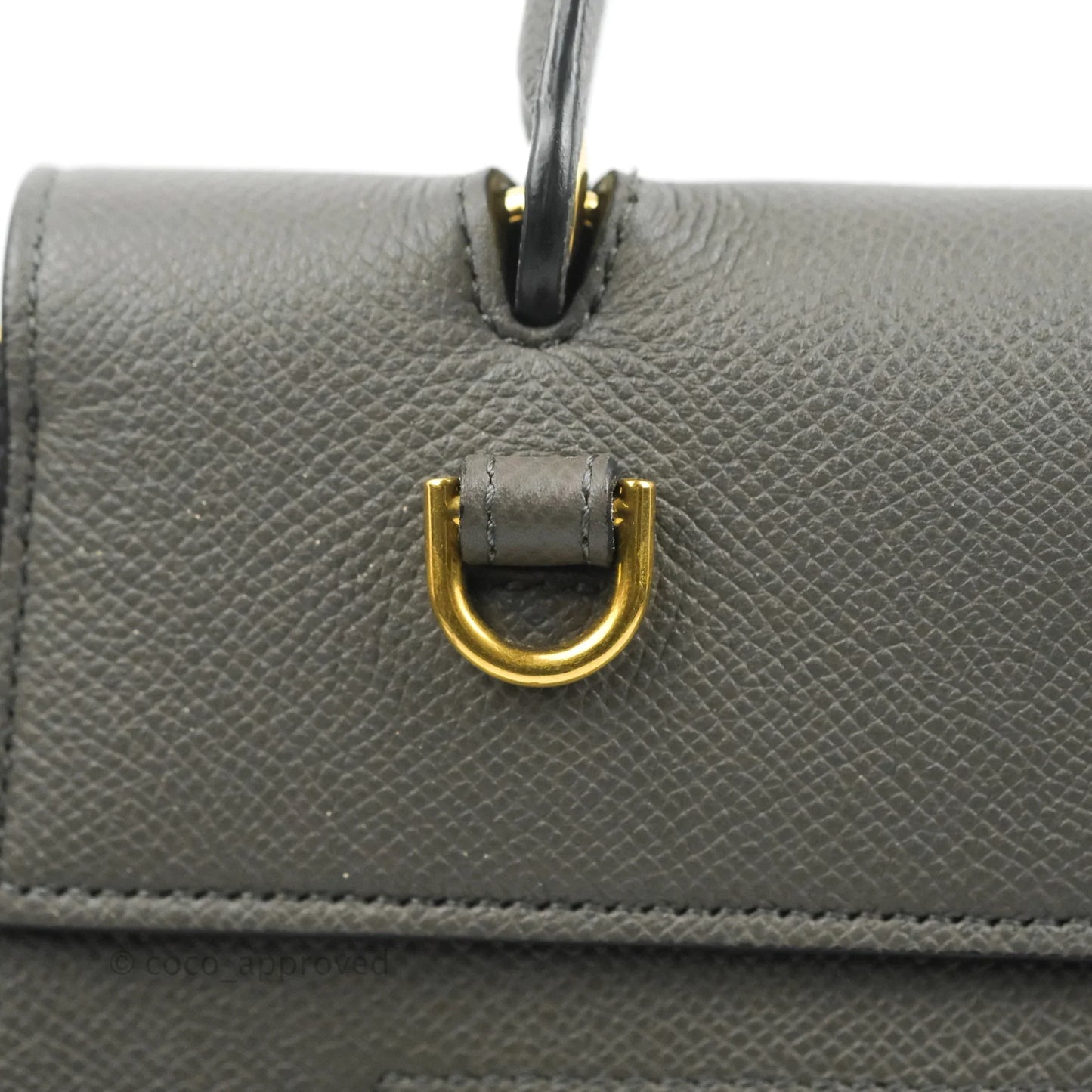 Celine Mini Belt Bag Grey Grained Calfskin Gold Hardware