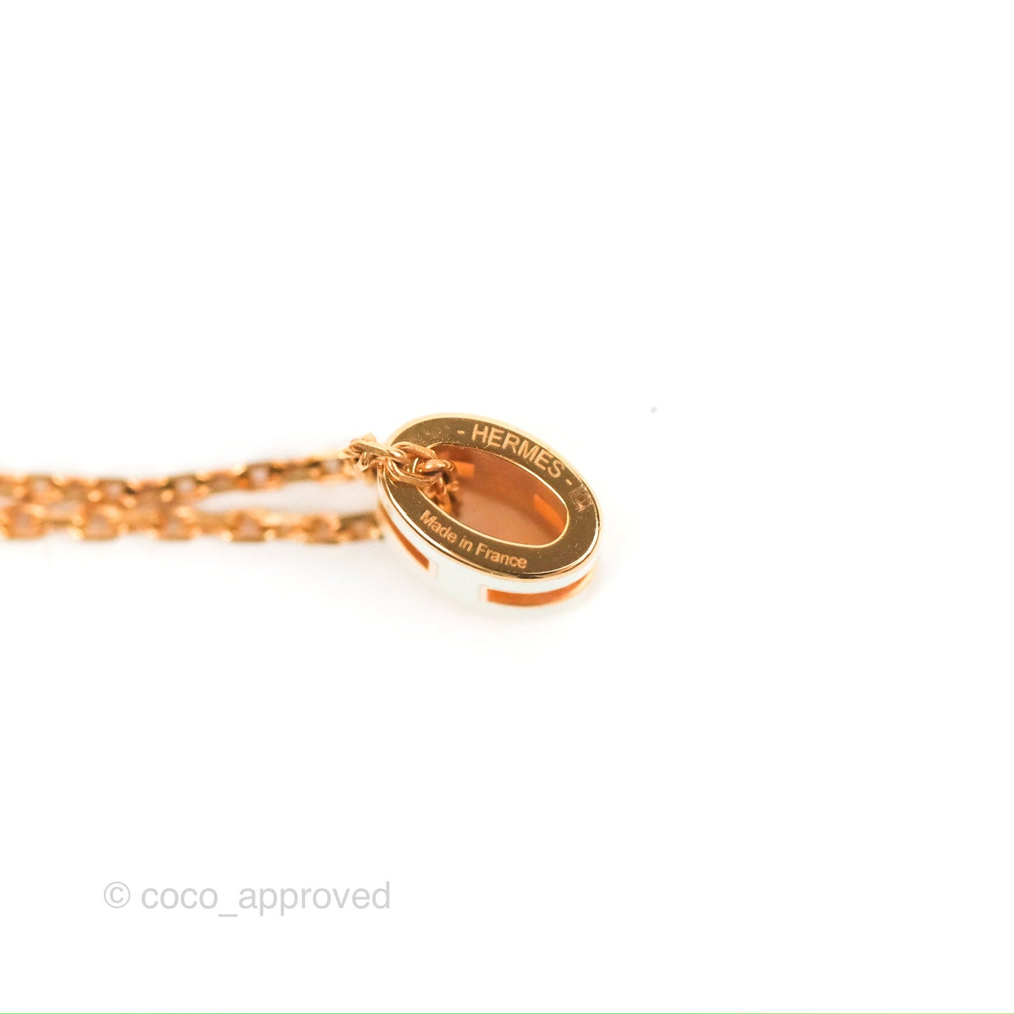 Hermès Mini Pop H Pendant Necklace Vert Fizz Rose Gold Hardware