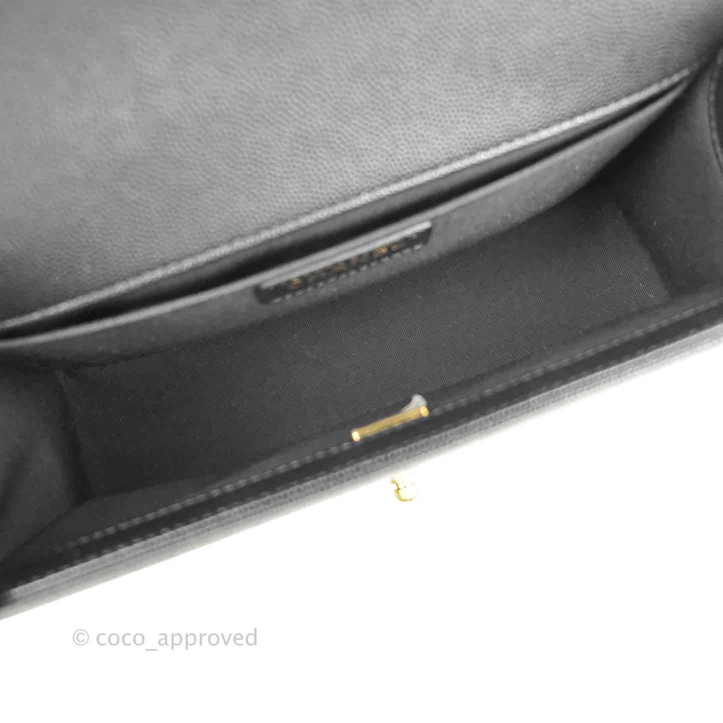 Chanel Quilted Medium Boy Black Caviar Aged Gold Hardware