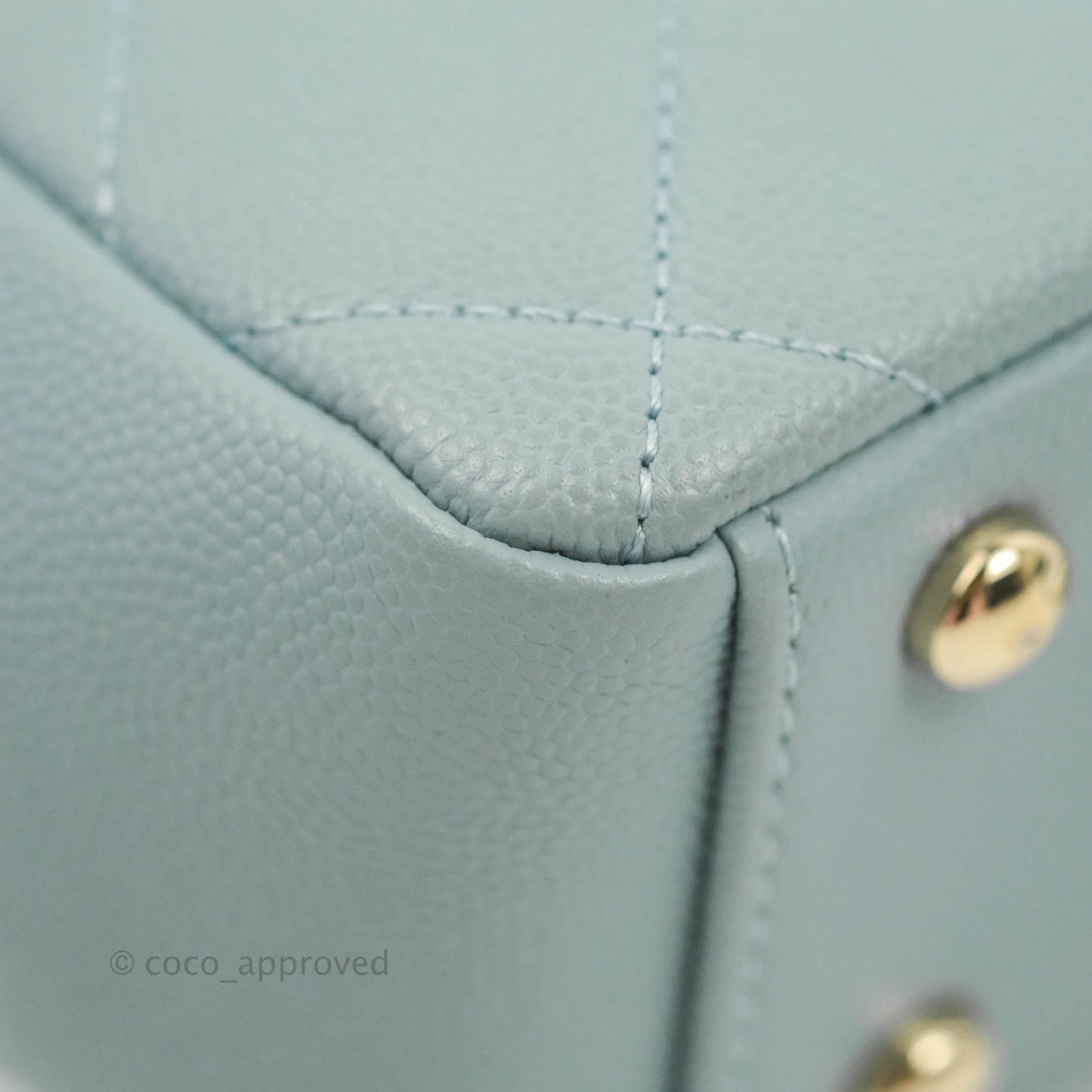 Chanel Quilted Small Business Affinity Flap Blue Caviar Gold Hardware