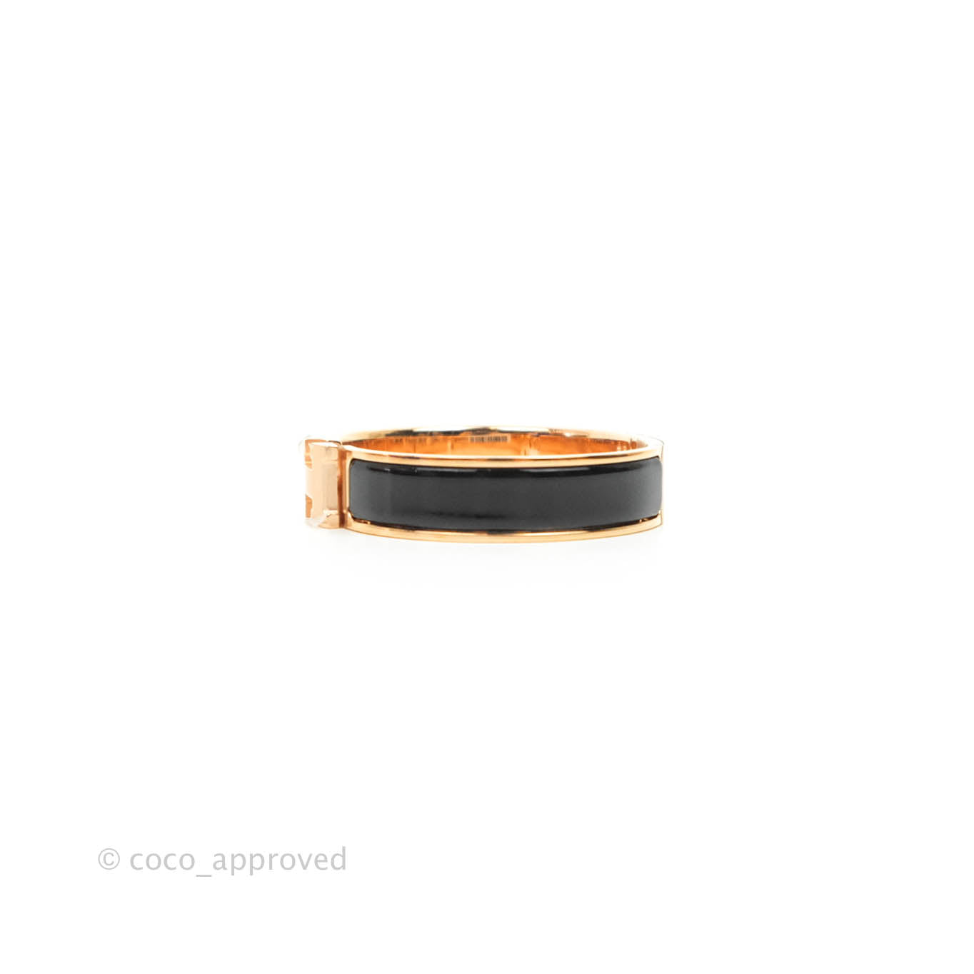 Hermès Clic H Bracelet Black Rose Gold PM
