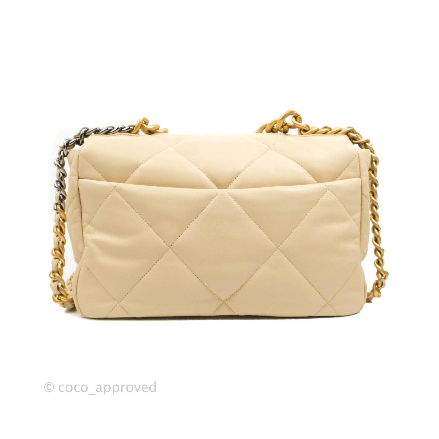 Chanel 19 Medium Beige Goatskin Mixed Hardware 20A