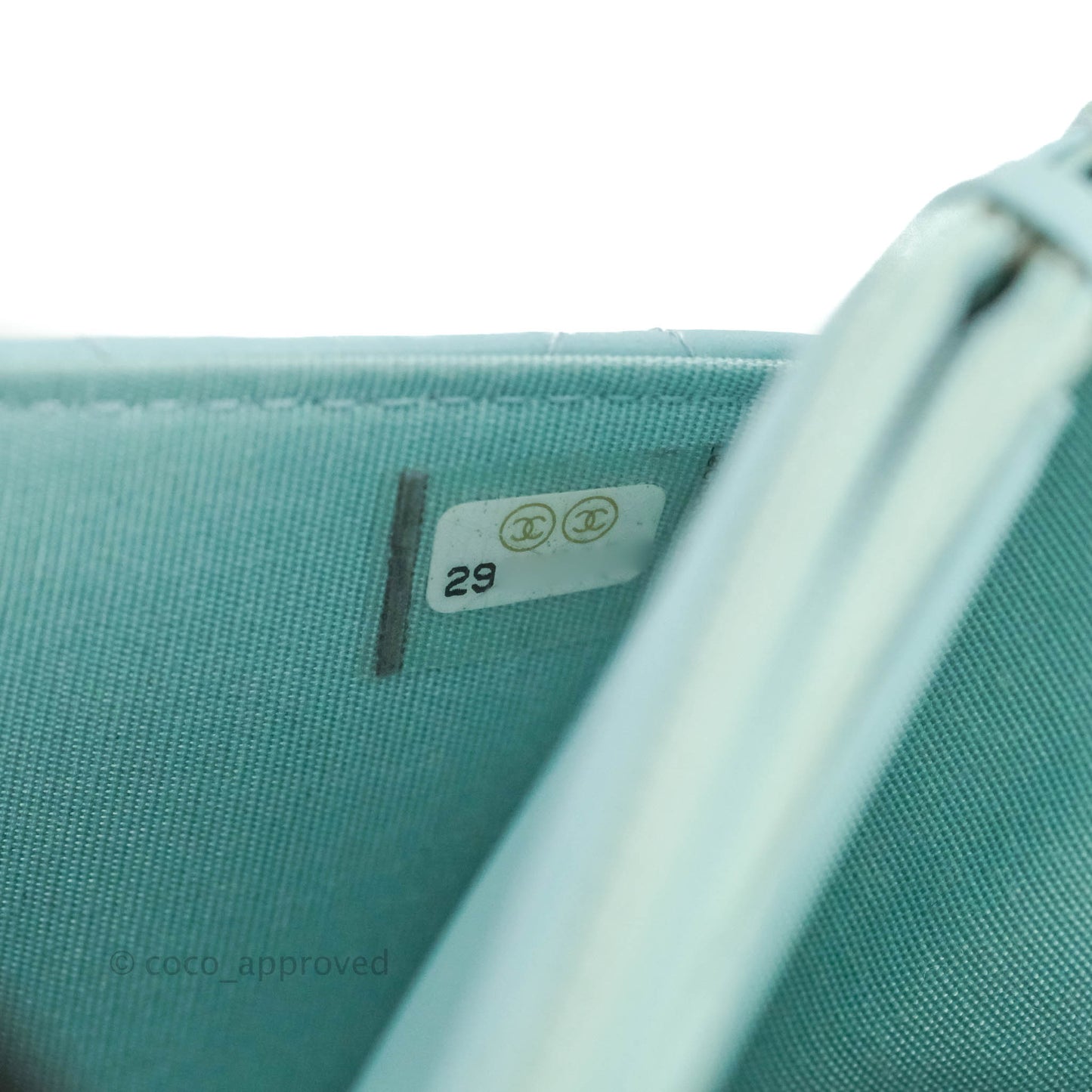 Chanel Trendy CC Quilted Wallet on Chain WOC Tiffany Blue Lambskin Gold Hardware