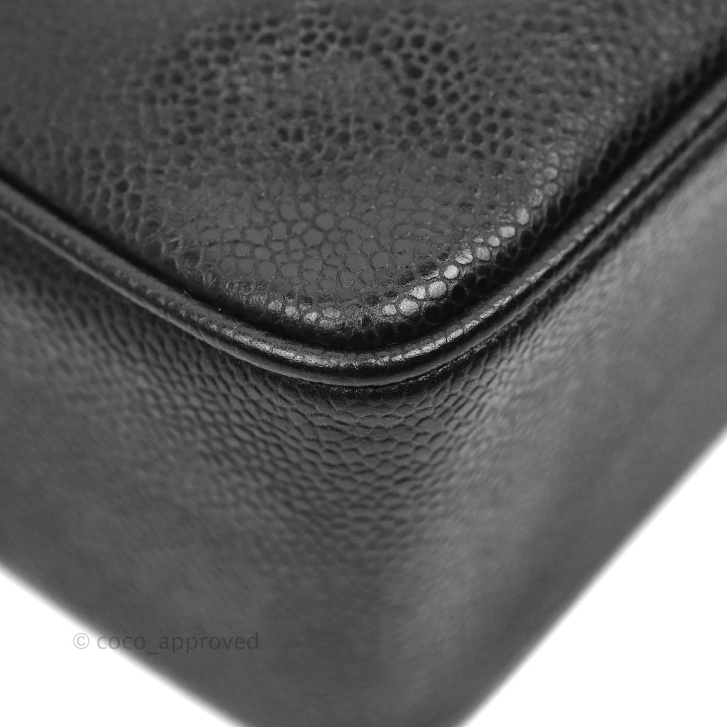 Chanel Vintage Camera Bag Black Caviar Gold Hardware