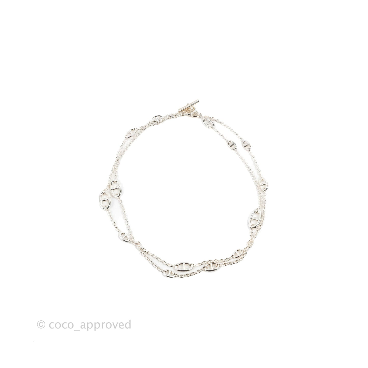 Hermès Farandole Long Necklace Palladium Hardware