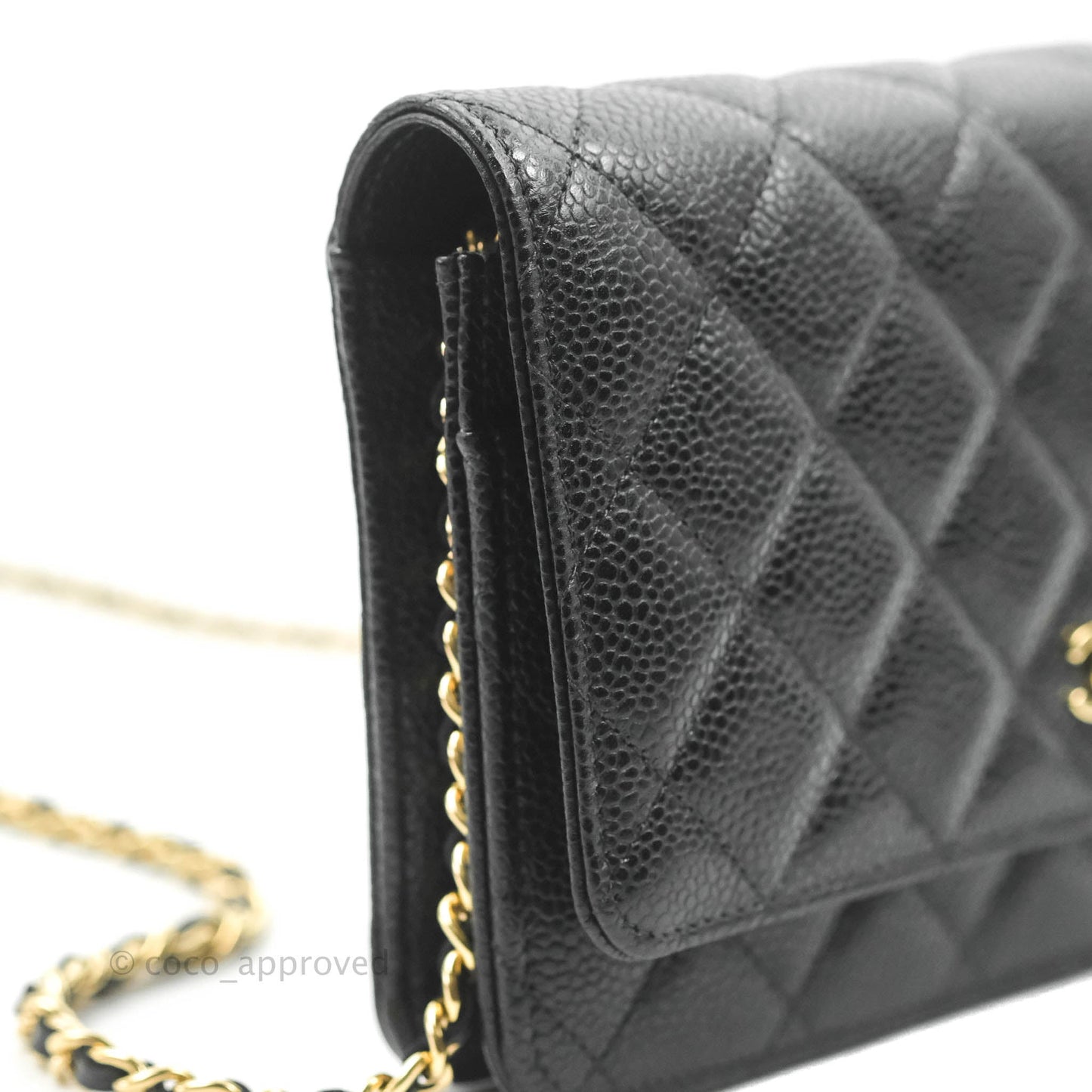 Chanel Quilted Classic WOC Black Caviar Gold Hardware