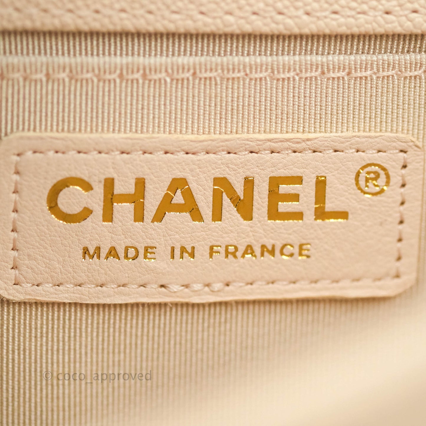 Chanel Small Boy Chevron Light Pink Caviar Gold Hardware