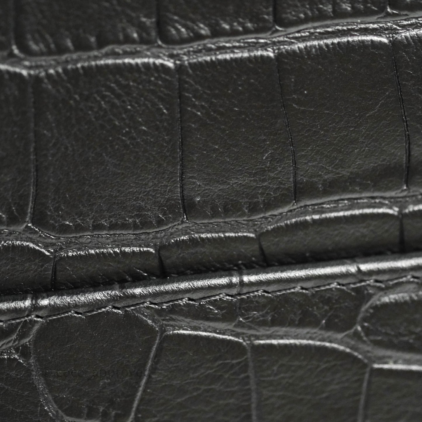 Chanel Large Gabrielle Hobo Crocodile Embossed Black Calfskin