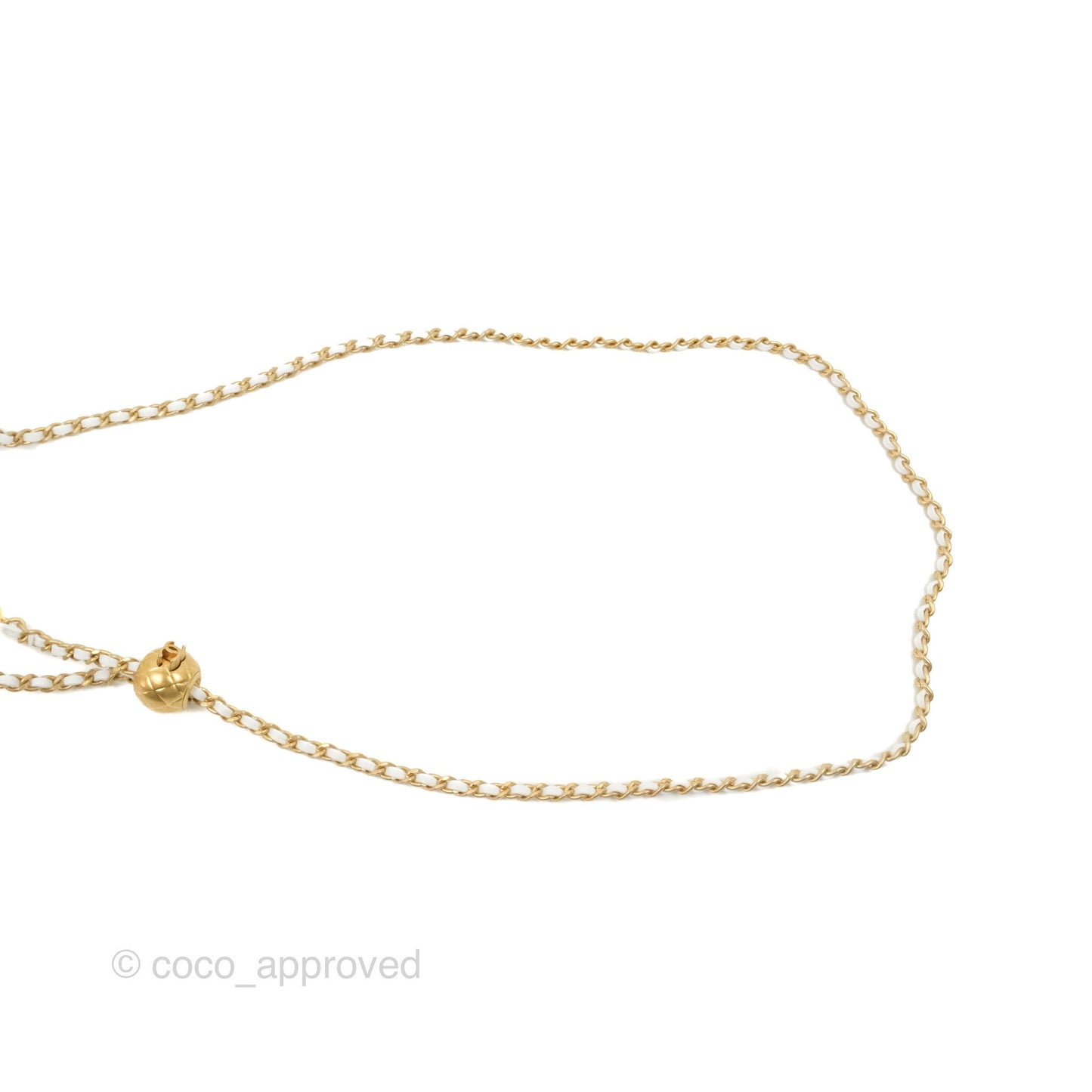 Chanel Mini Square Pearl Crush Quilted White Lambskin Aged Gold Hardware