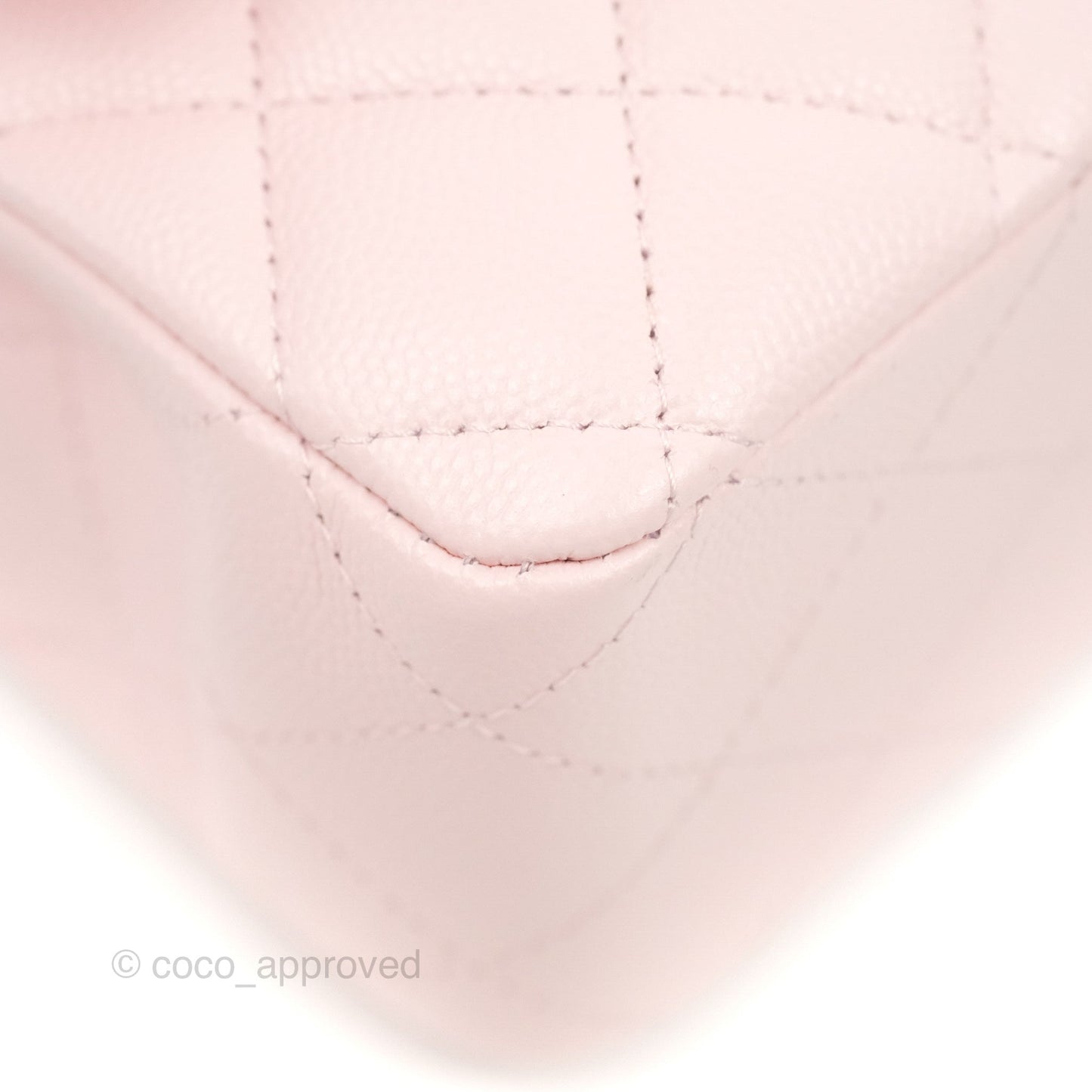 Chanel Classic M/L Medium Flap Quilted Light Pink Caviar Gold Hardware