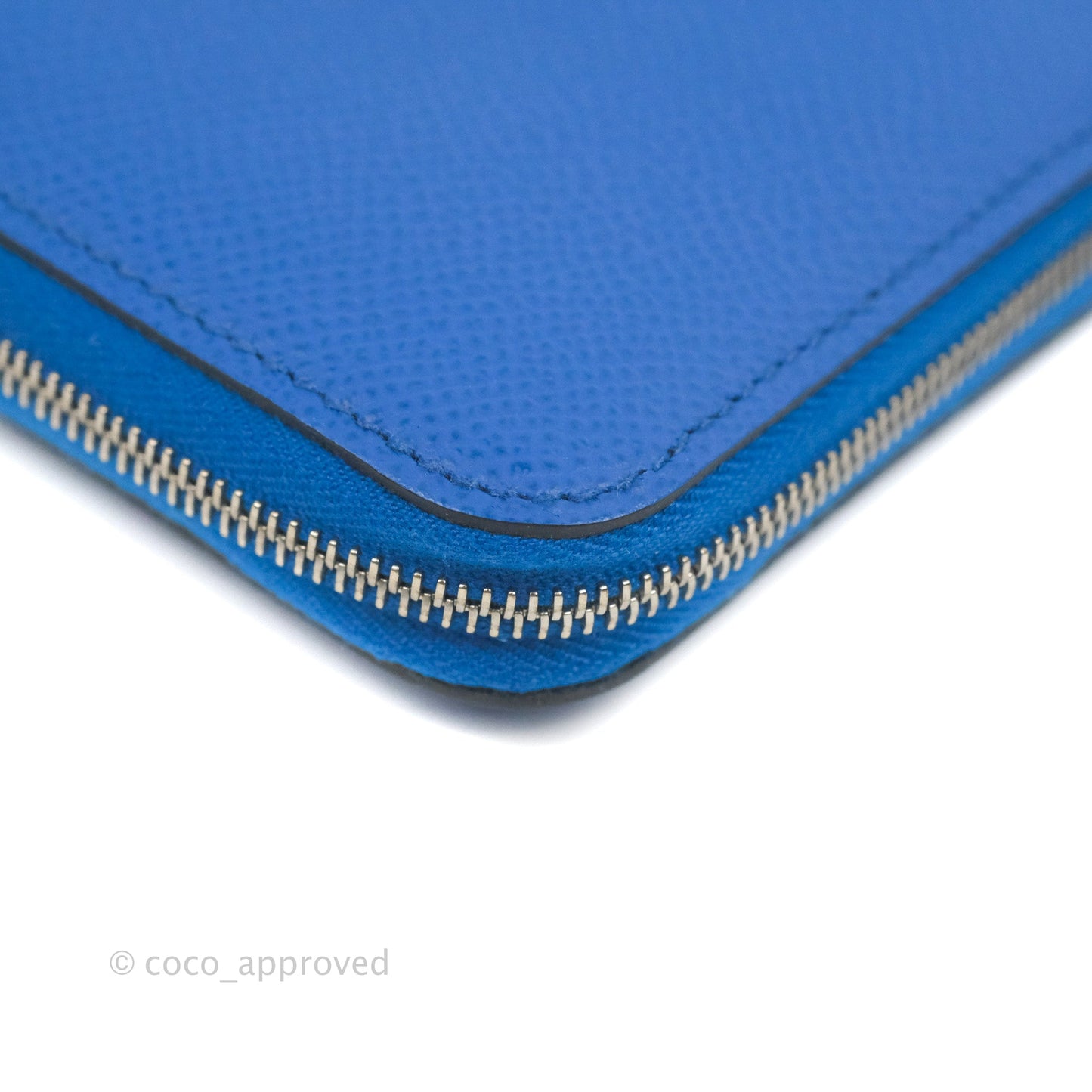 Hermès Silk In Compact Wallet Bleu Brighton Epsom with La Patisserie Francaise Print