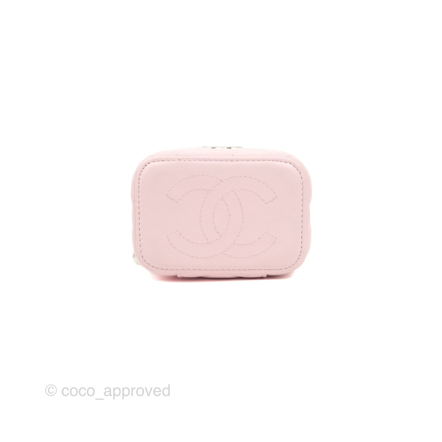 Chanel Mini Vanity With Coco Chain Light Pink Lambskin Gold Hardware