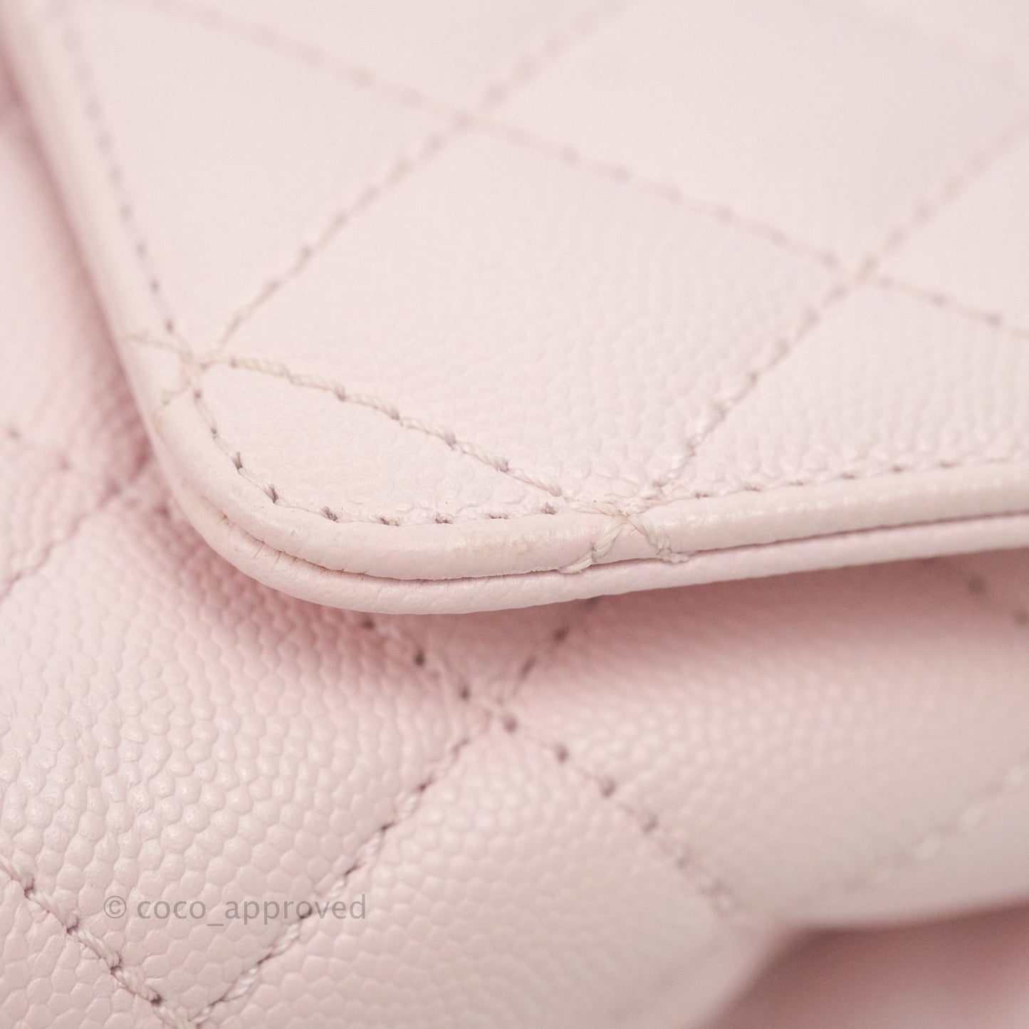 Chanel Mini Coco Handle Quilted Light Pink Caviar Gold Hardware