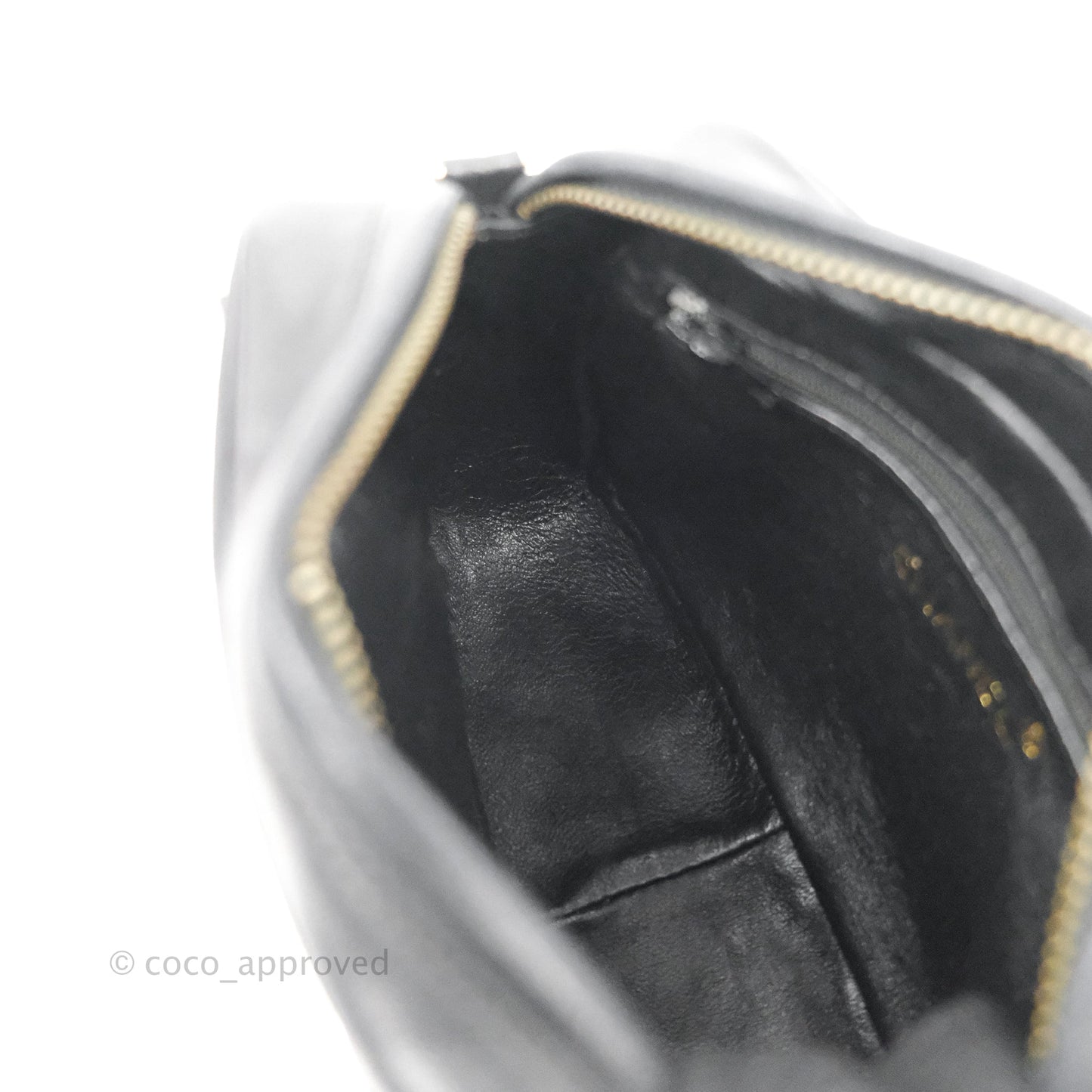 Chanel Vintage Small Camera Bag Black Lambskin Gold Hardware