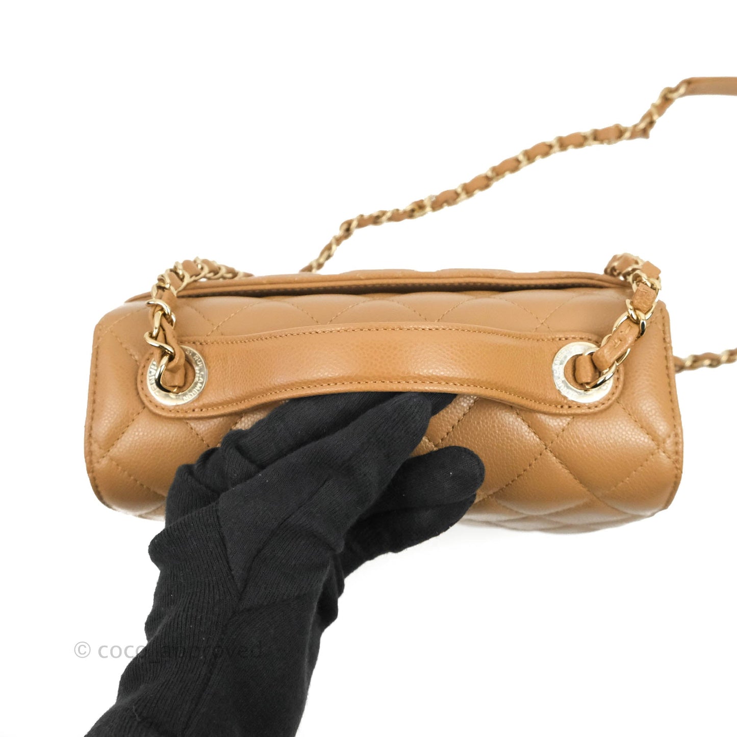 Chanel Quilted Medium Business Affinity Flap Caramel Dark Beige Caviar Gold Hardware