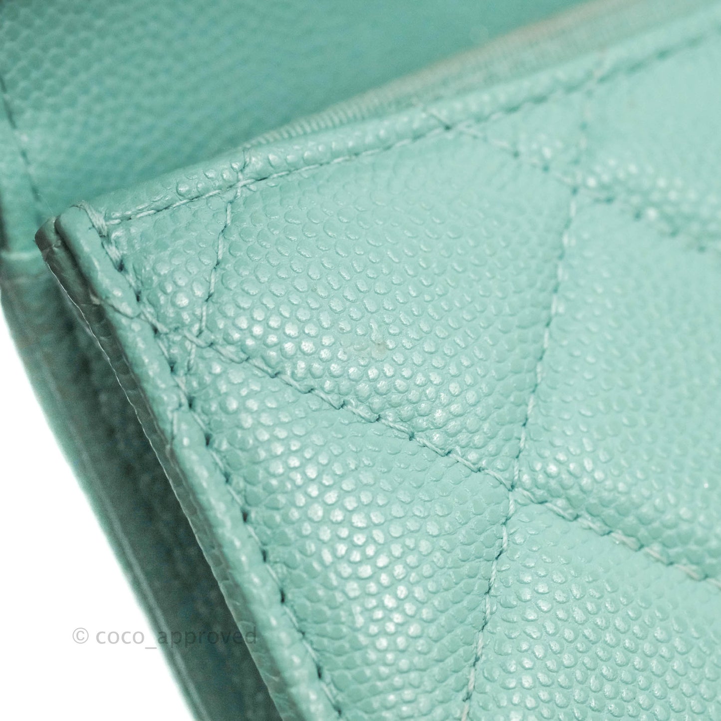Chanel Quilted Small Flap Card Holder Tiffany Caviar Gold Hardware
