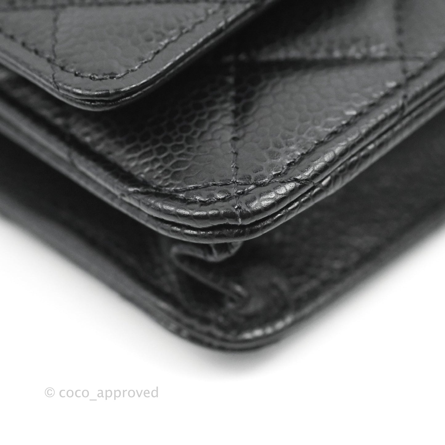 Chanel Quilted WOC Black Caviar Gold Hardware