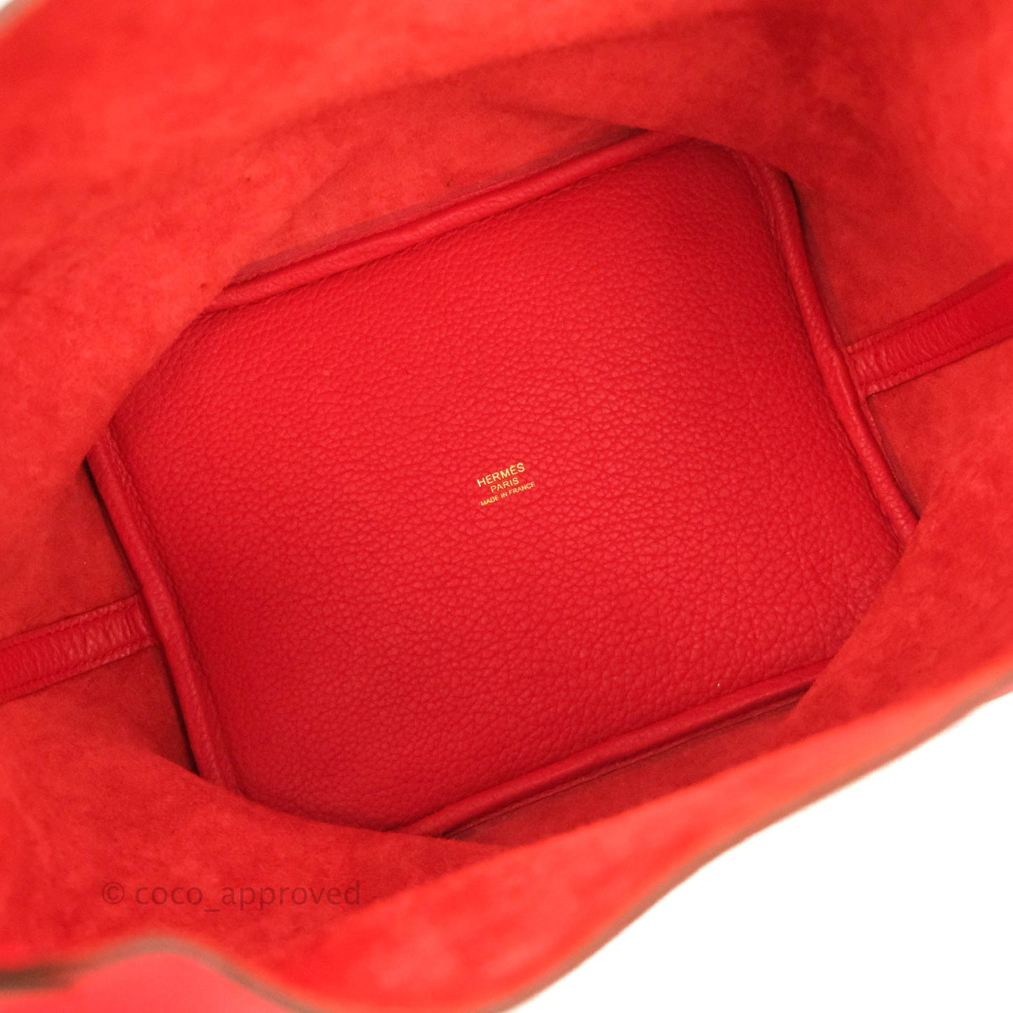 Hermès Picotin 22 Clemence Rouge de Coeur Gold Hardware