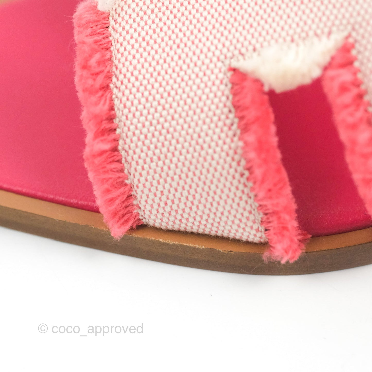 Hermès Oran Sandals Frill in Pink Size 36