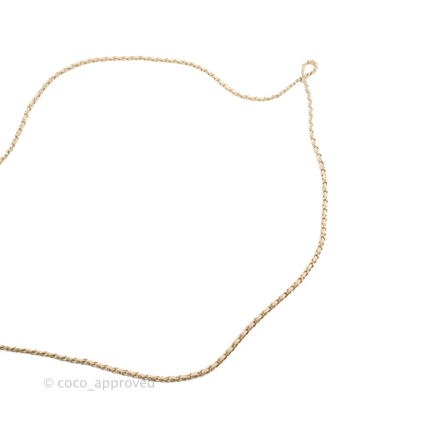 Chanel Quilted Golden Class Wallet on Chain WOC Light Beige Caviar Gold Hardware