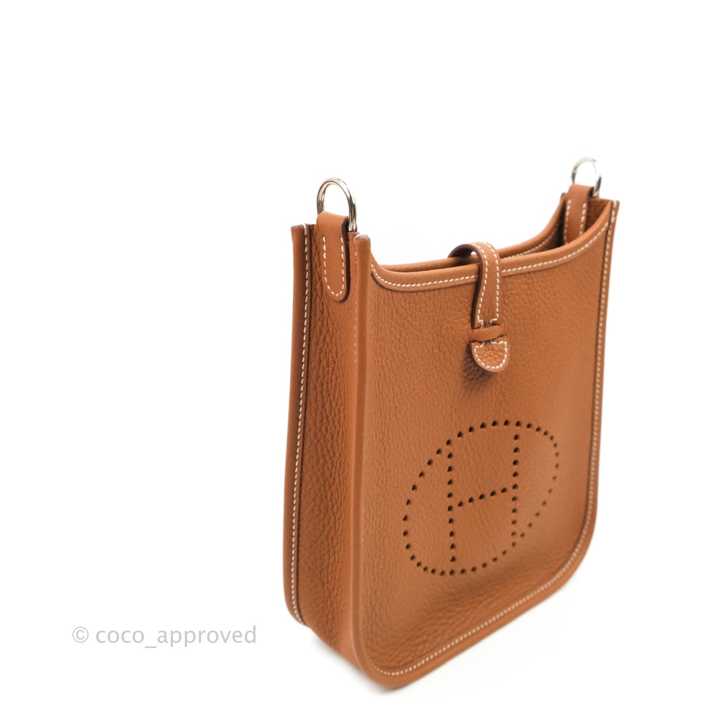 Hermès Mini Evelyne 16 Gold Clemence Palladium Hardware