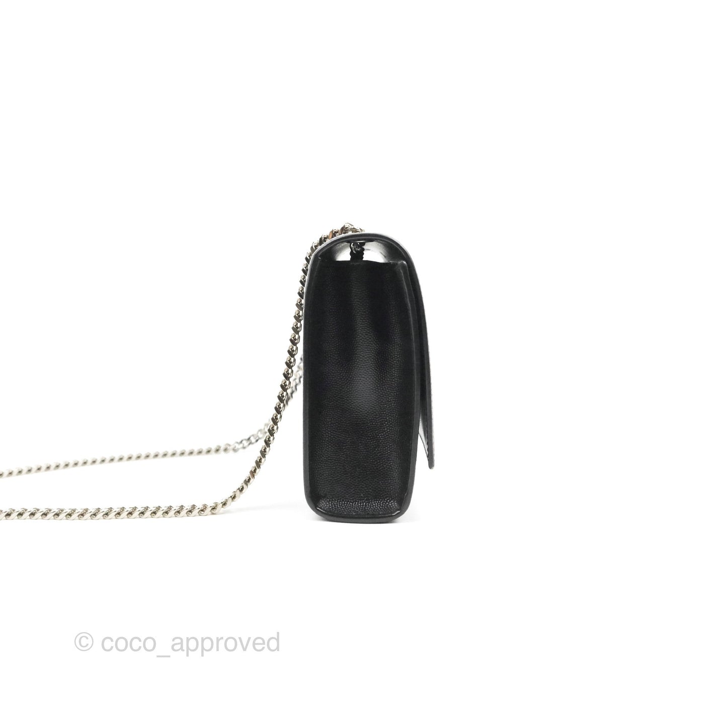 Saint Laurent Medium Classic Monogram Kate Black Grained Calfskin