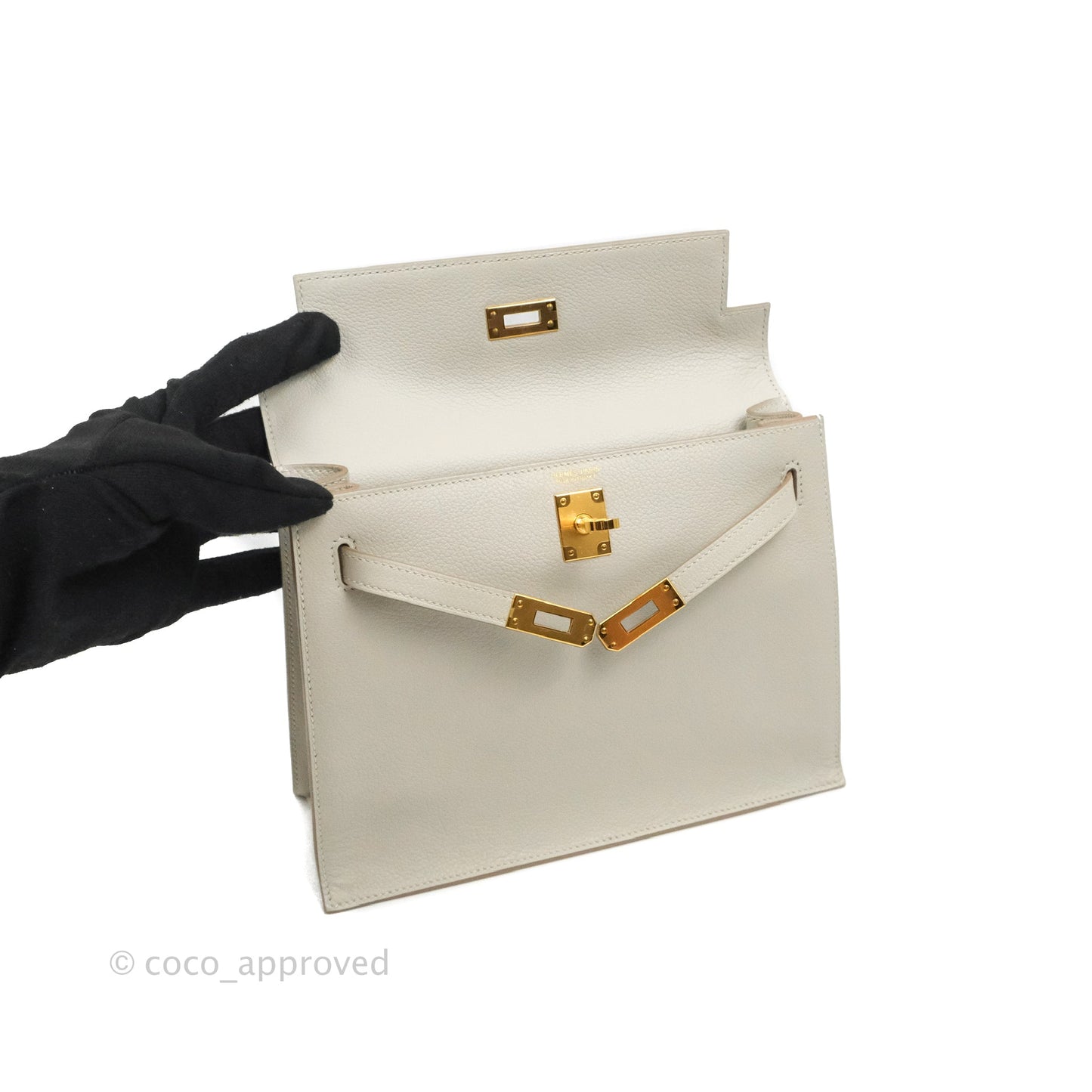 Hermès Kelly Danse II Bag Gris Perle 80 Evercolor Gold Hardware