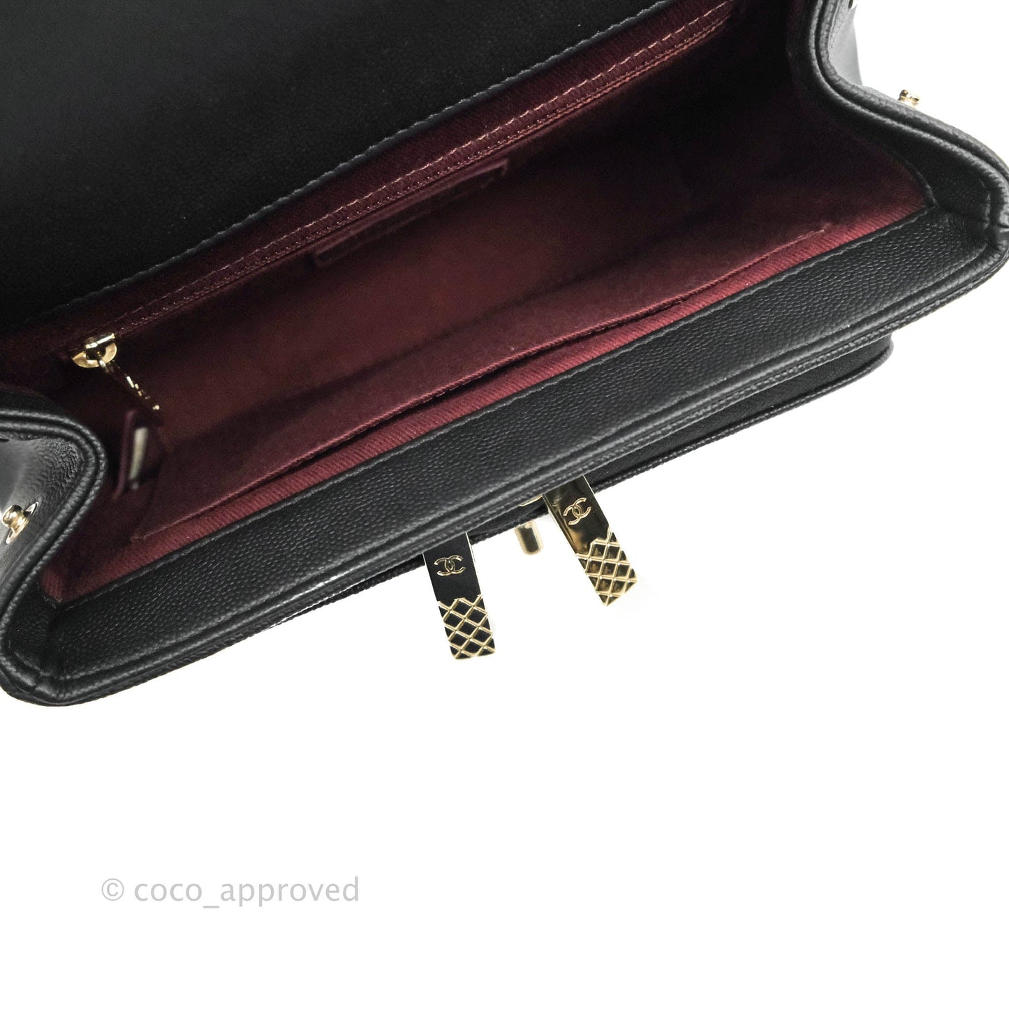 Chanel Quilted Medium Business Affinity Flap Black Caviar Gold Hardware
