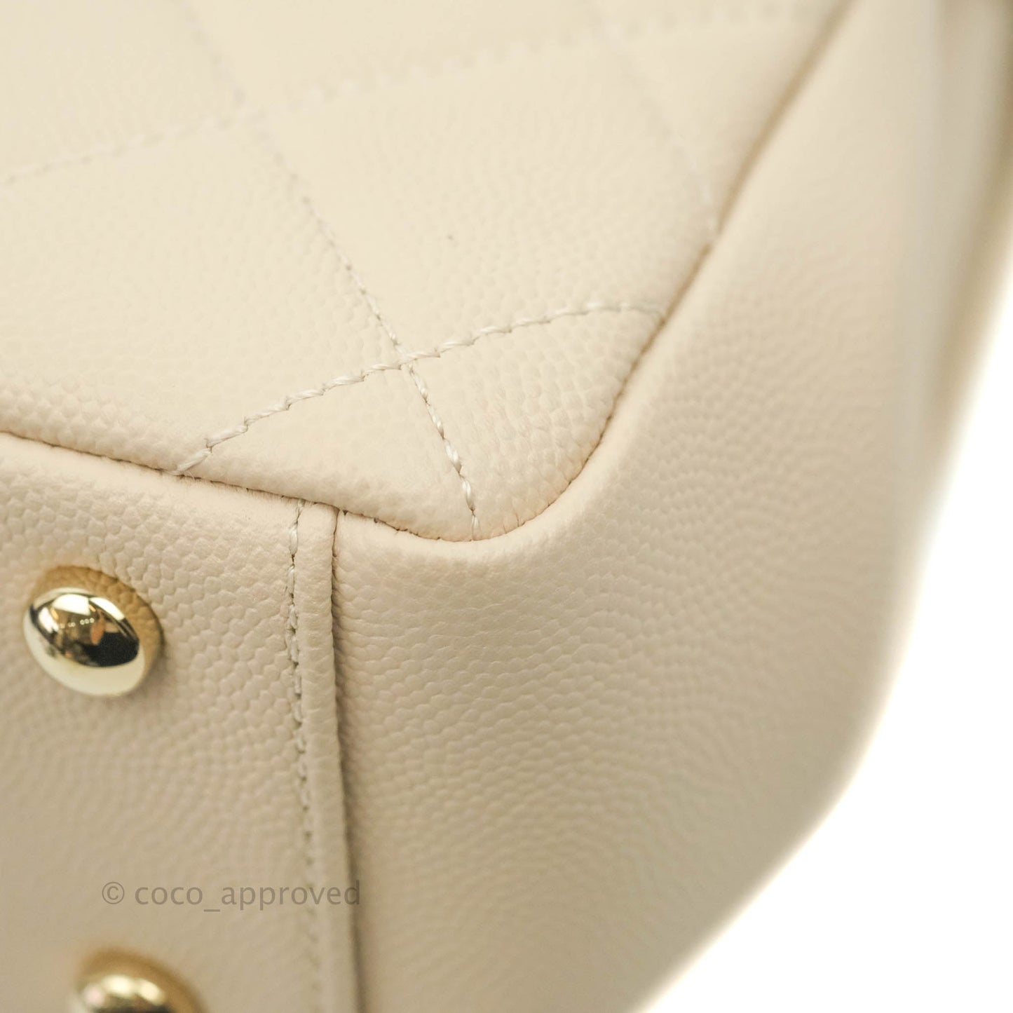 Chanel Quilted Small Business Affinity Flap Light Beige Caviar Gold Hardware