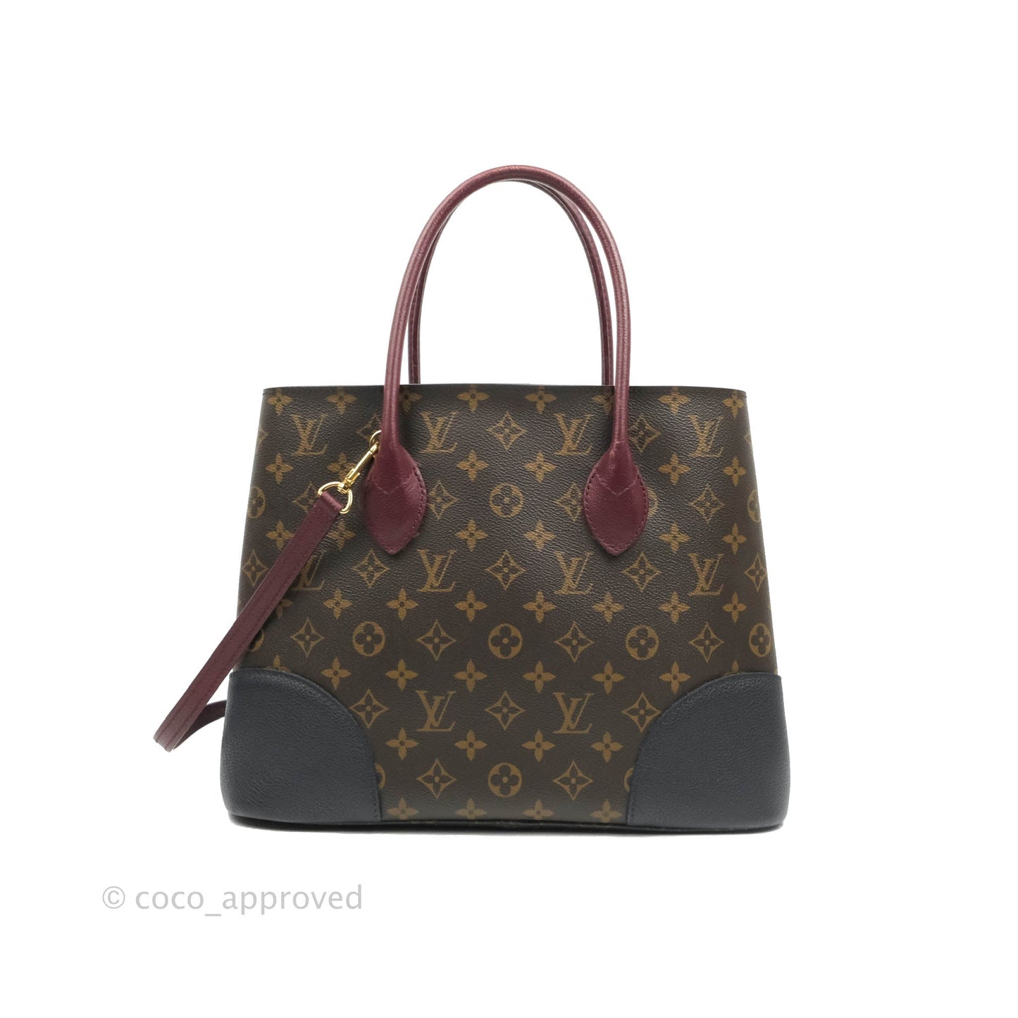 Louis Vuitton Flandrin Monogram Navy Burgundy Tote Bag