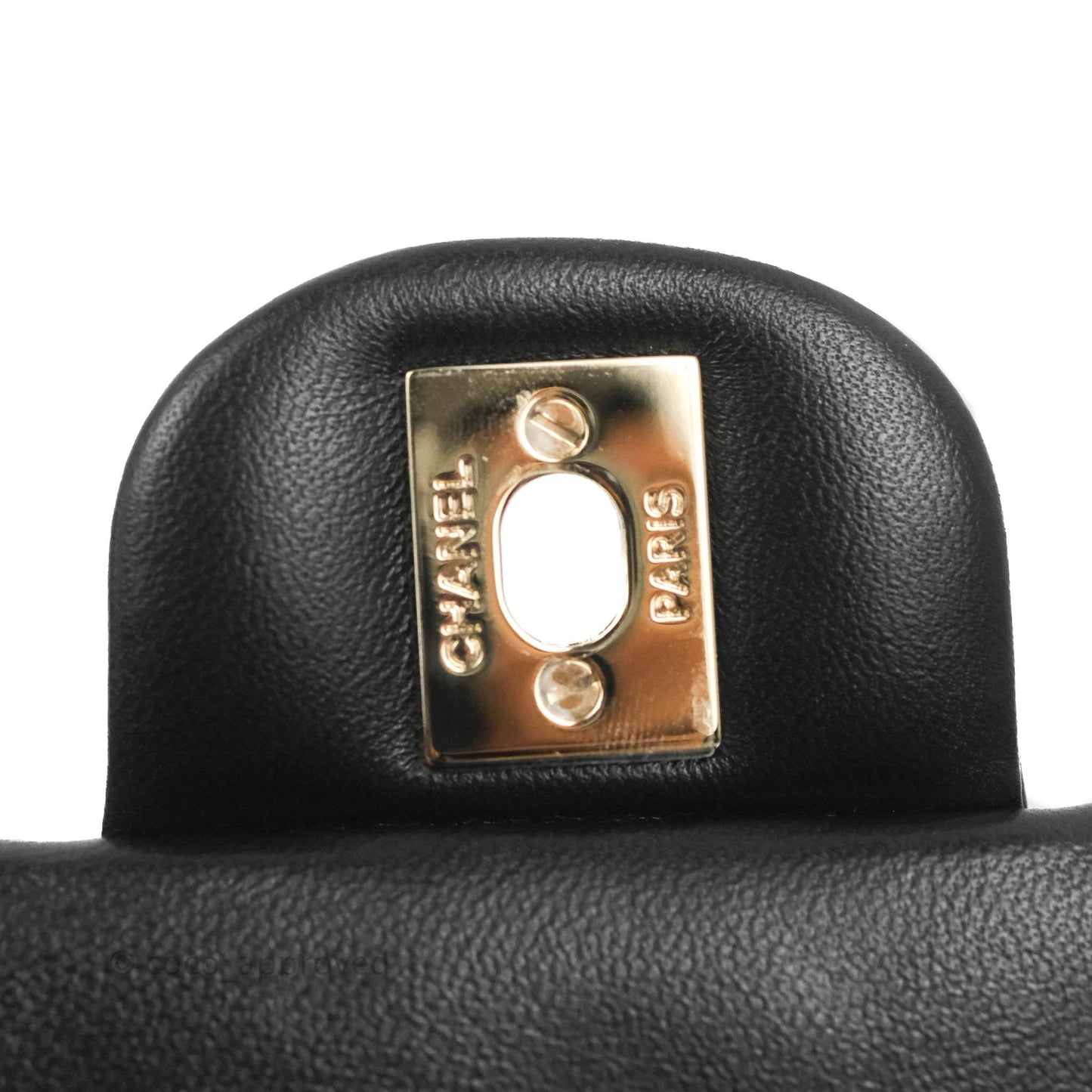 Chanel Top Handle Mini Rectangular Flap Bag Black Lambskin Gold Hardware