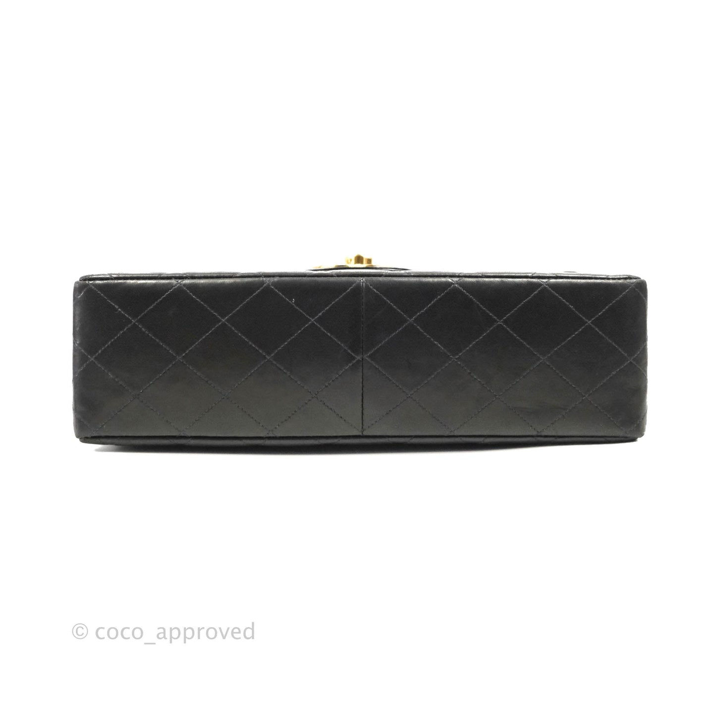 Chanel Vintage Jumbo Single Flap Black Lambskin 24K Gold Hardware
