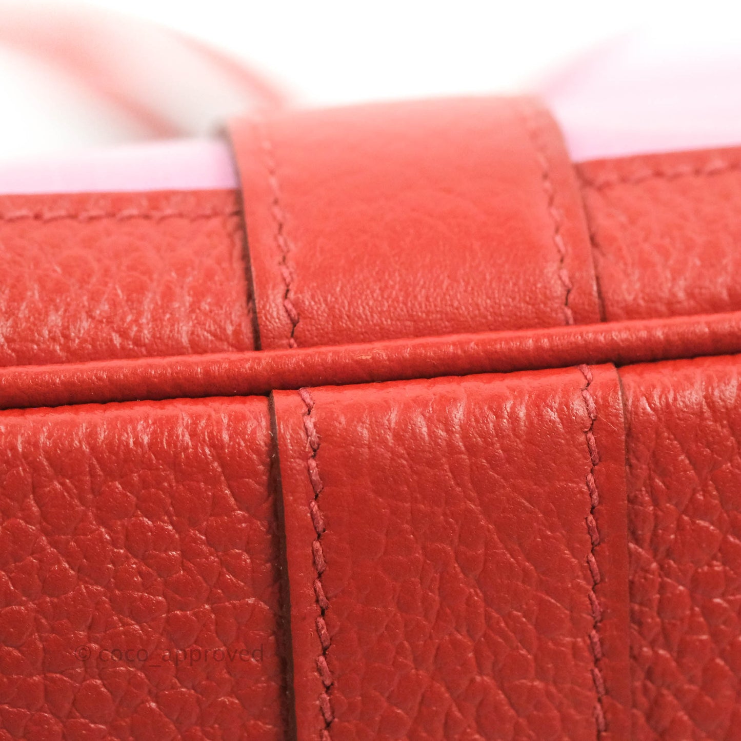 Hermès Garden Party 30 Pink / Red Duchesse Canvas