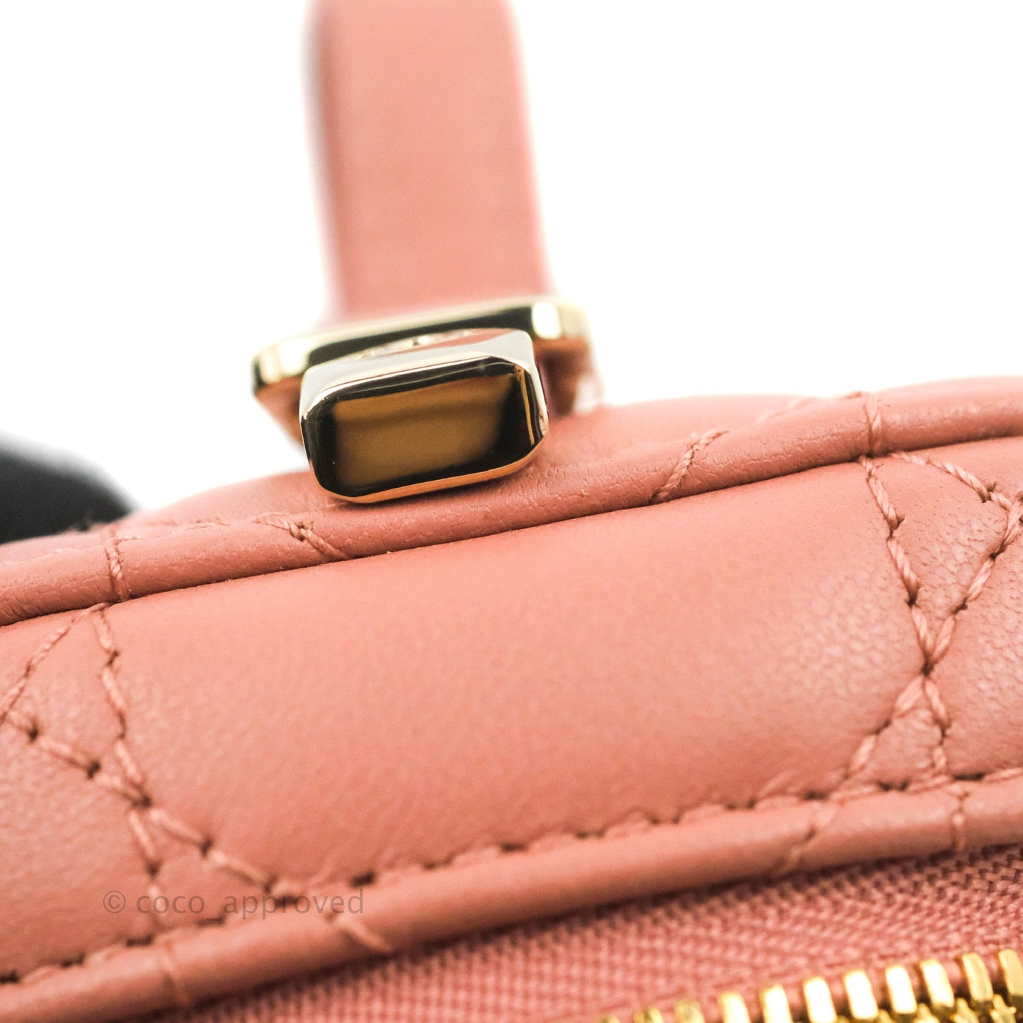 Christian Dior Micro Lady Dior Vanity Case Rose Pink Cannage Lambskin