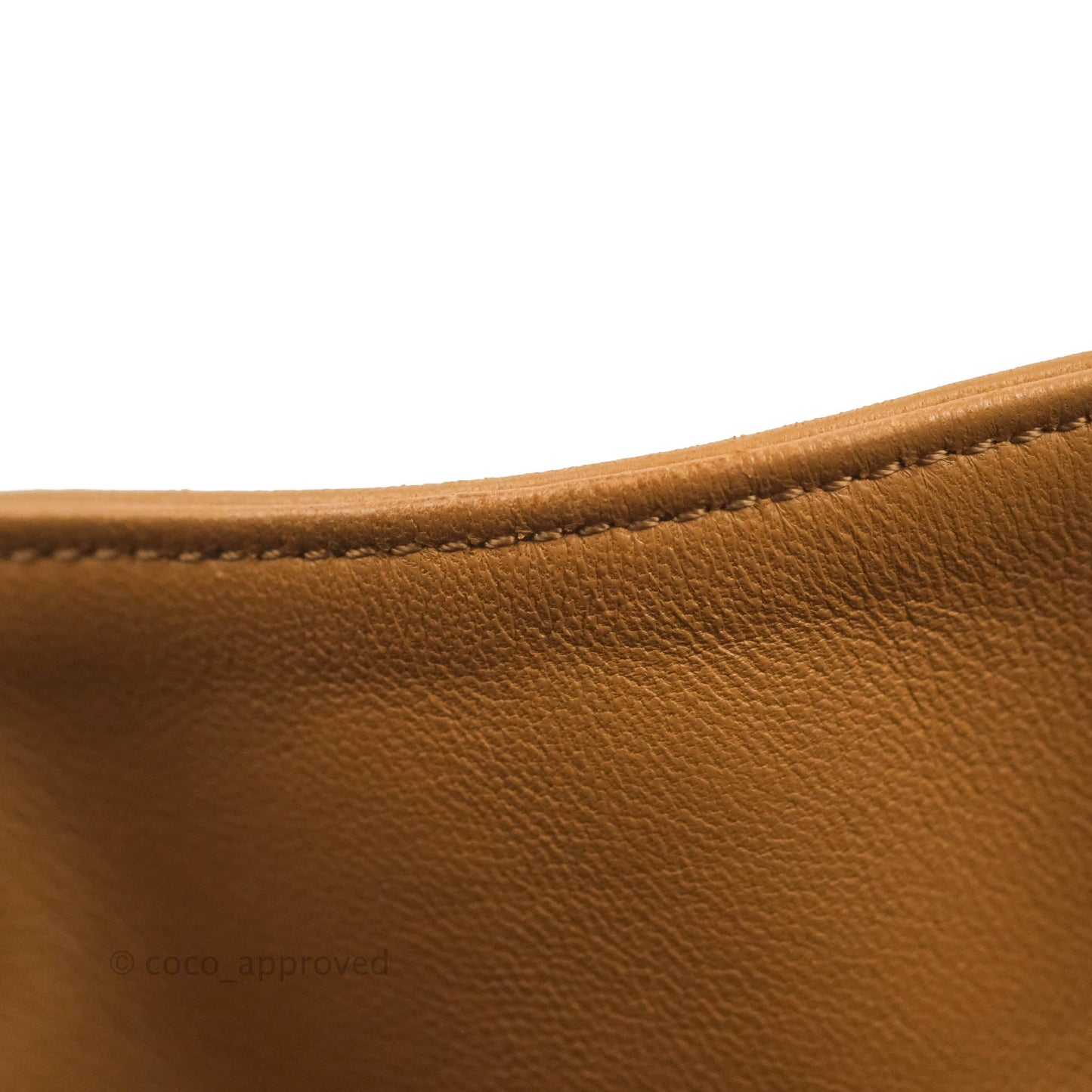 Chanel Chevron Bucket Drawstring Bag Caramel Gold Hardware