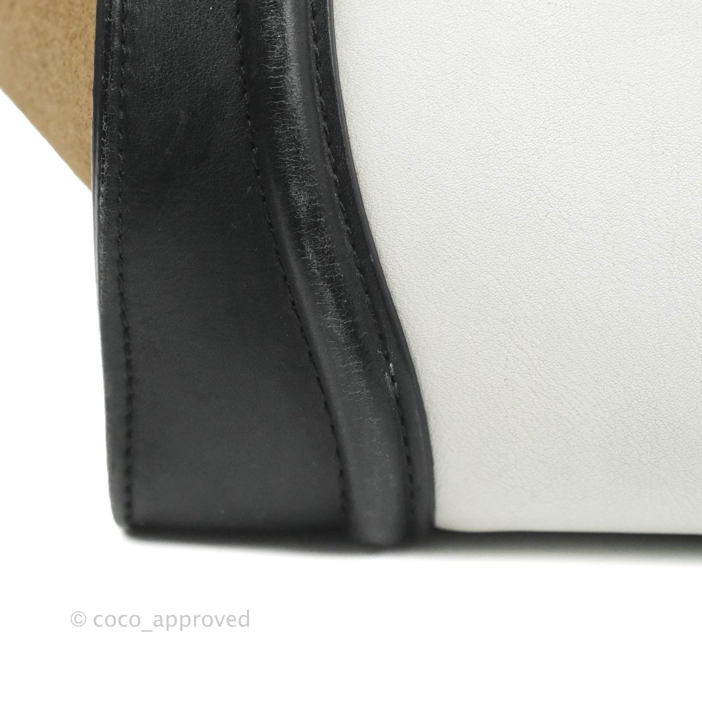 Celine Mini Luggage Bag Black/White/Brown Calfskin