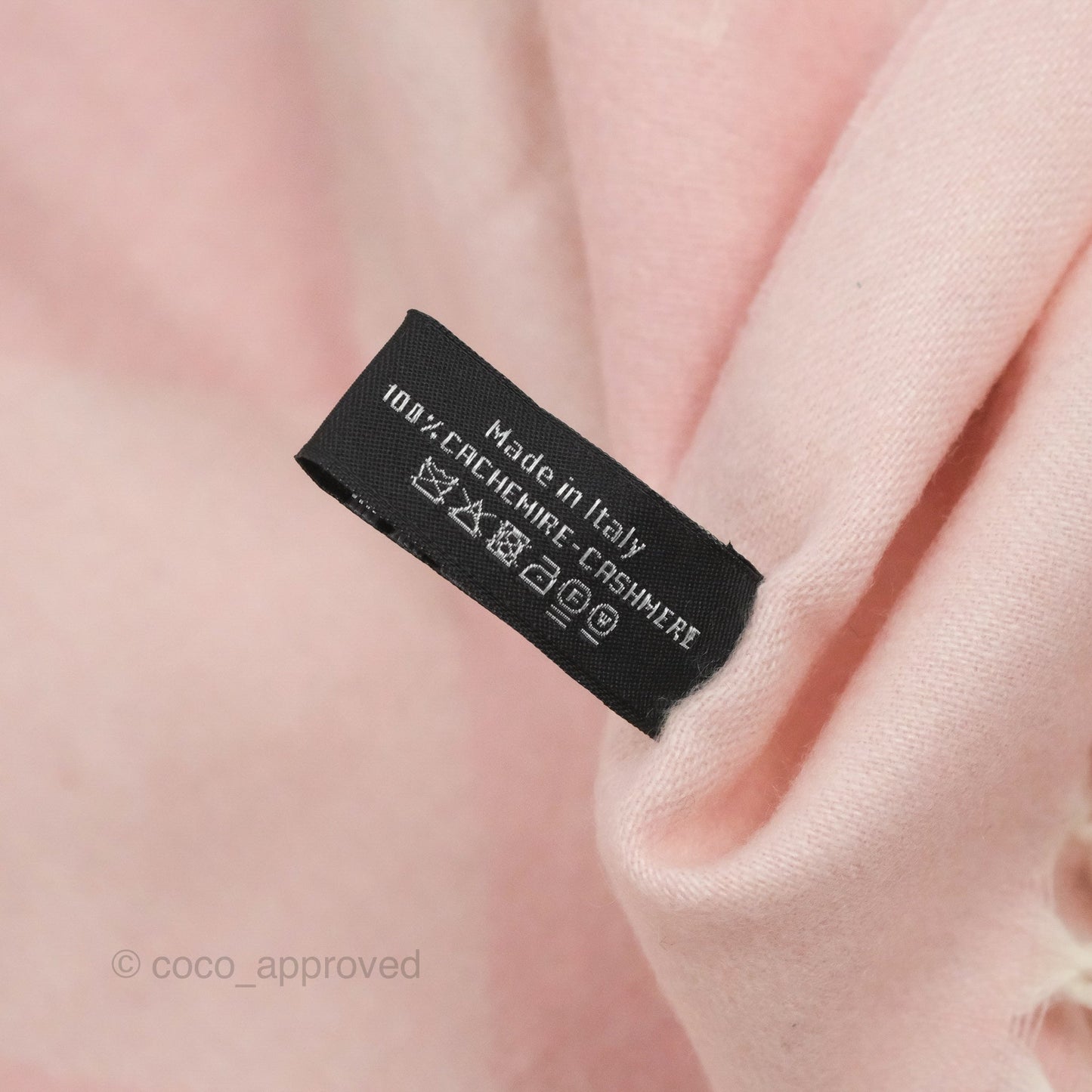 Chanel Cashmere Fringe Scarf Pink