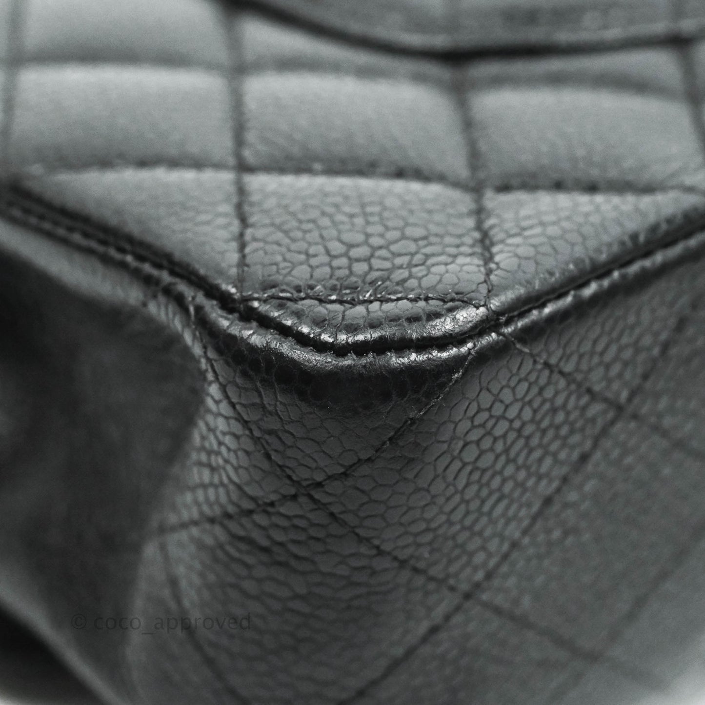Chanel Classic M/L Medium Double Flap Black Caviar Gold Hardware