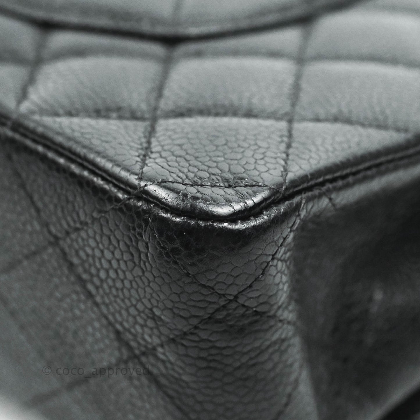 Chanel Classic M/L Medium Double Flap Black Caviar Gold Hardware