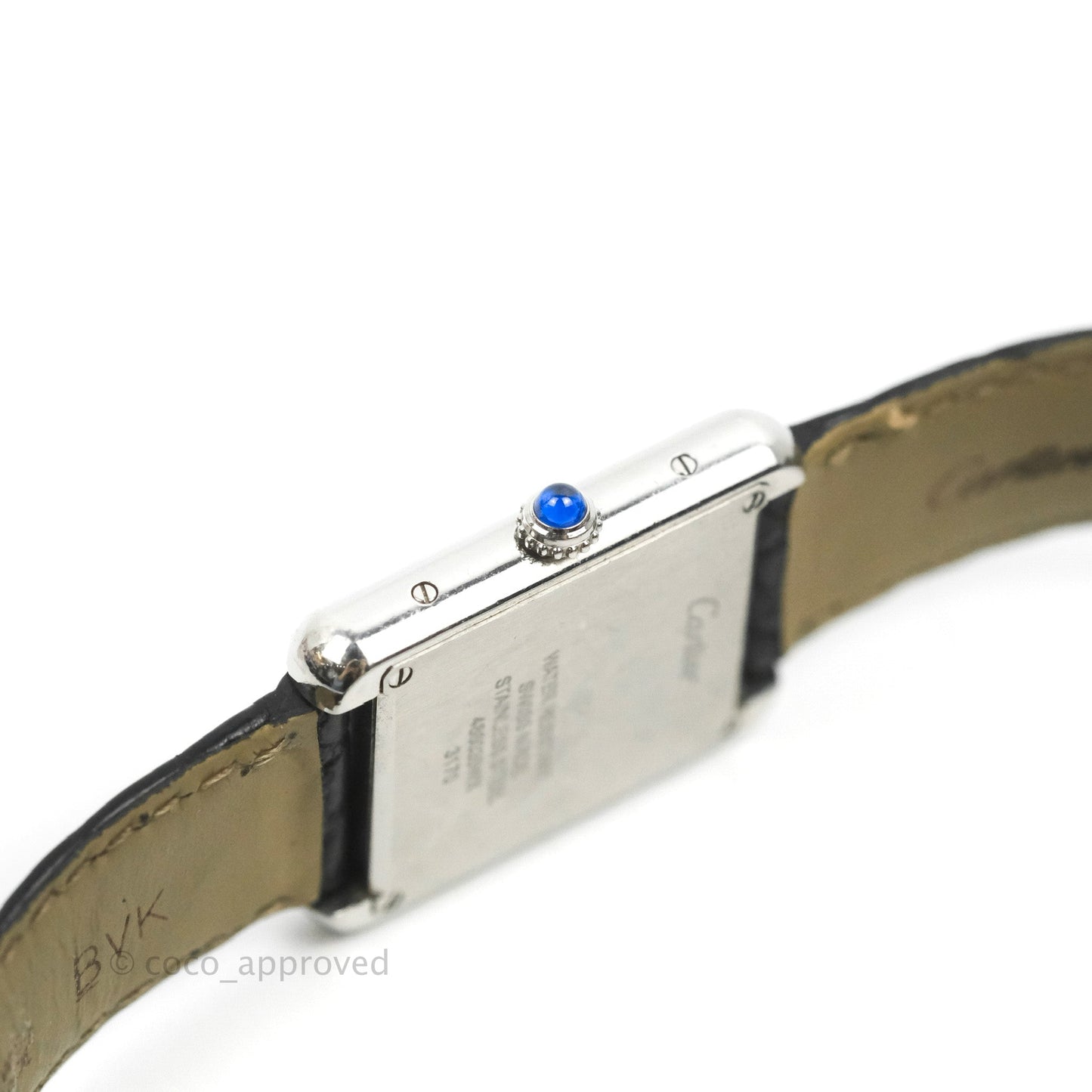 Cartier Small Tank Must Watch Stainless Steel Black