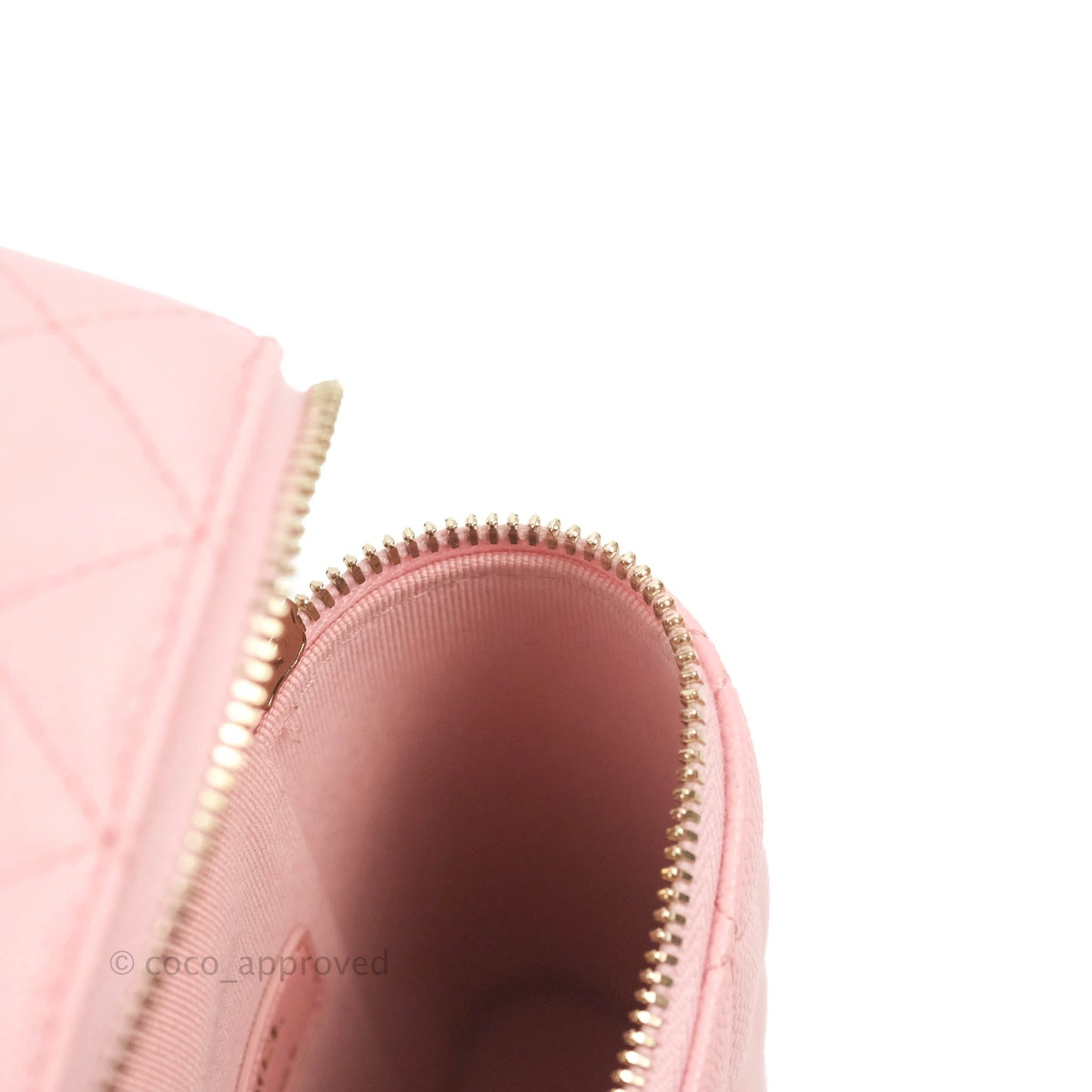 Chanel Vanity Phone Holder With Chain Pink Caviar Gold Hardware