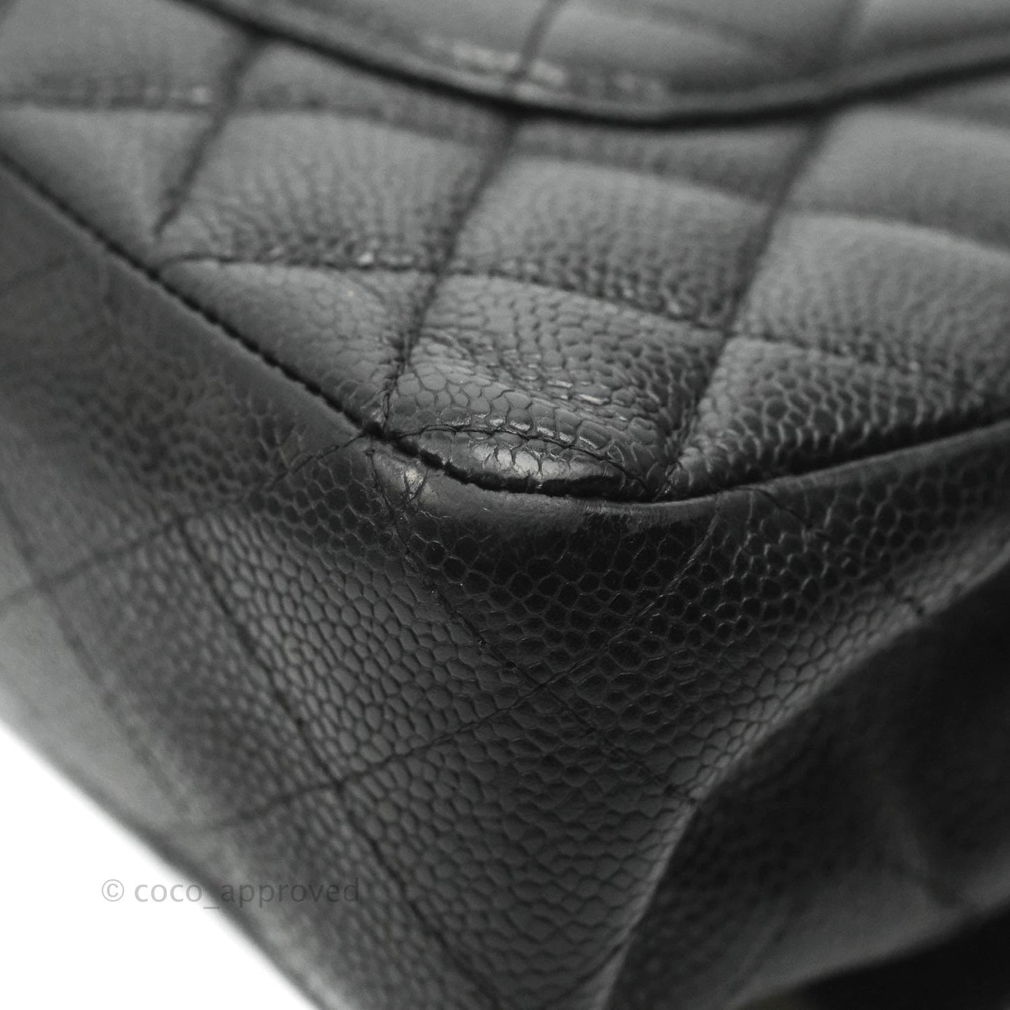 Chanel Classic M/L Medium Flap Quilted Black Caviar Gold Hardware